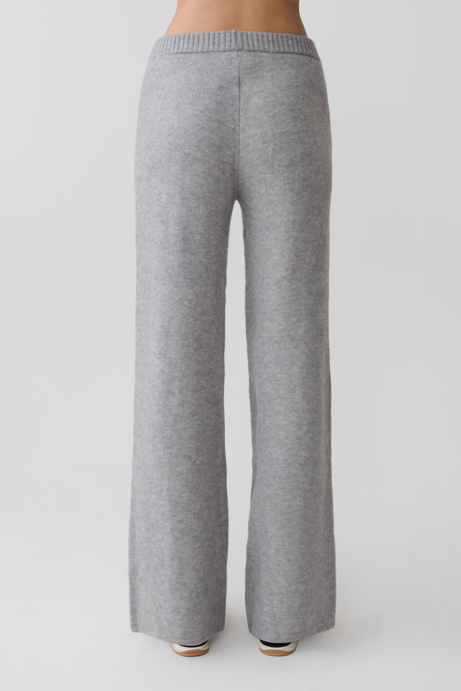 Evan Knit Wide Leg Pants - Grey Marle #5