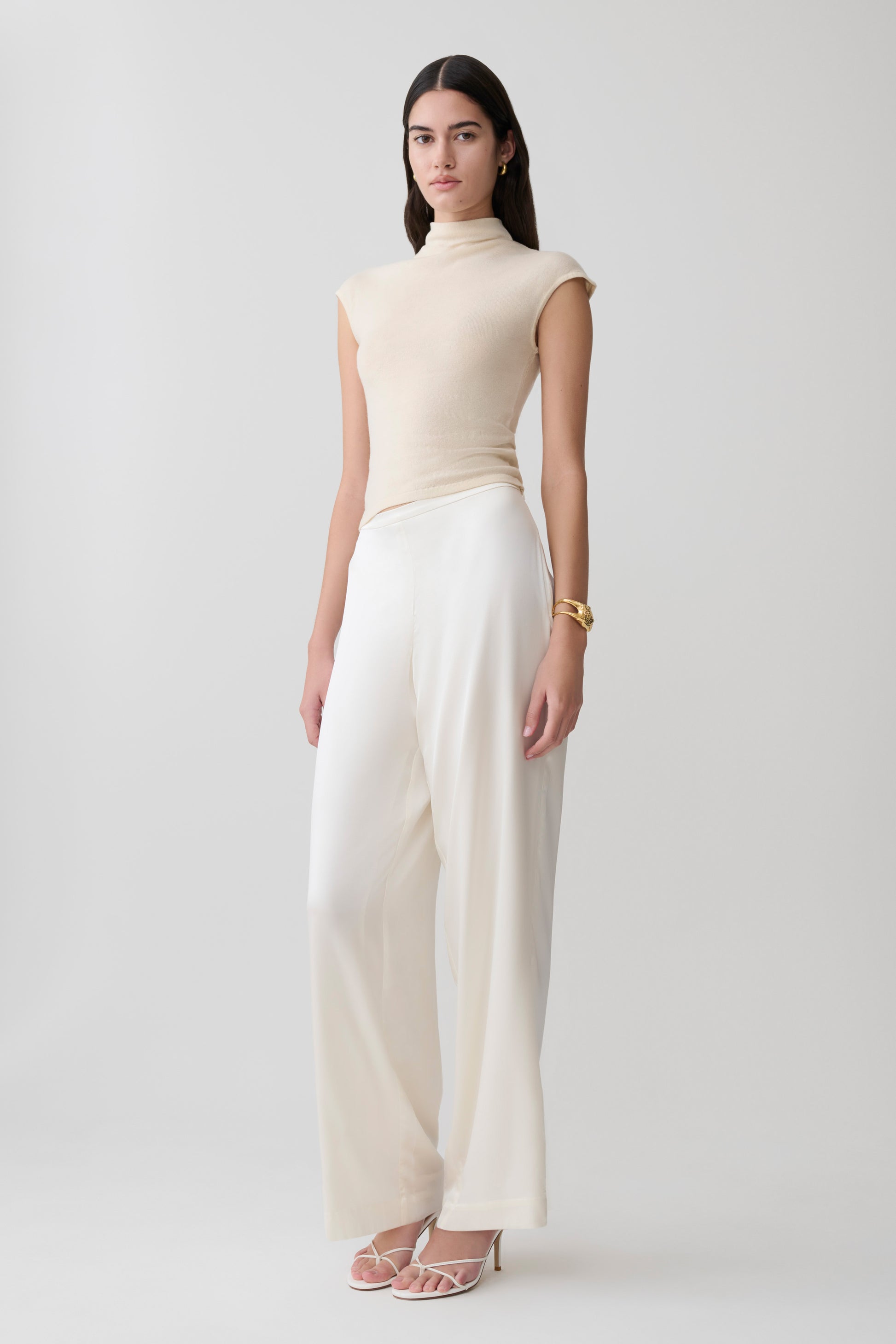Sonny Short Sleeve Knit Top - Cream #6