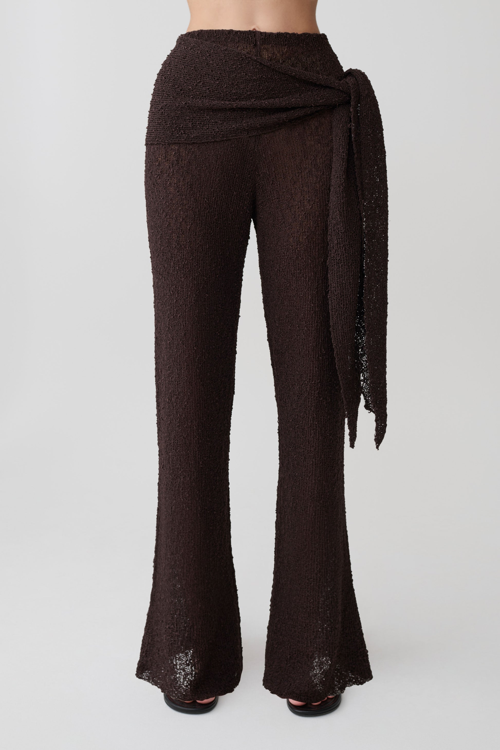 Mattais Boucle Knit Pants - Dark Chocolate #8