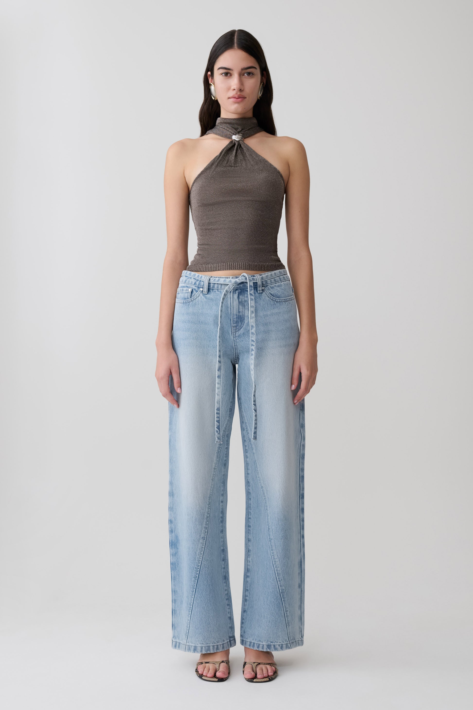 Nikki Lurex Top With Hardware - Gunmetal #5