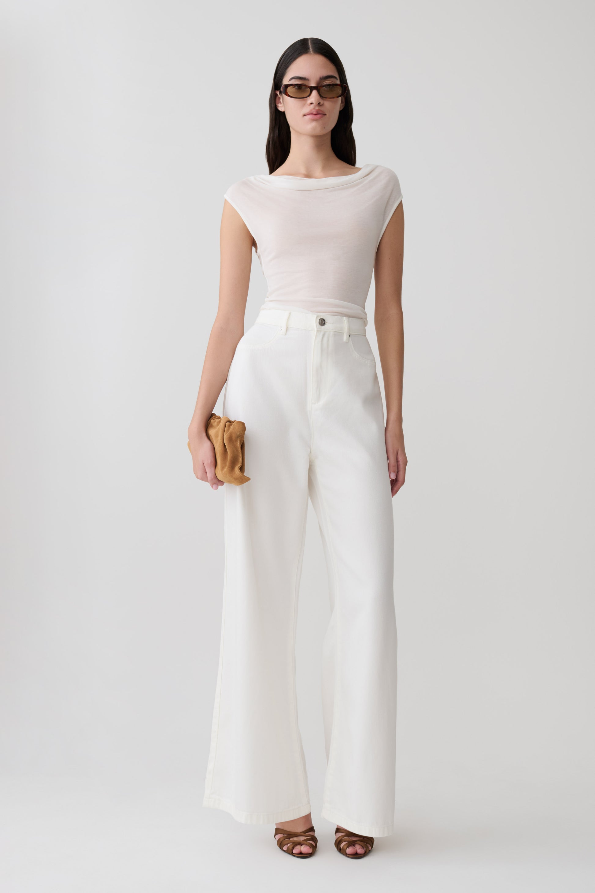 Ciaran Sleeveless Sheer Top - Ivory #9