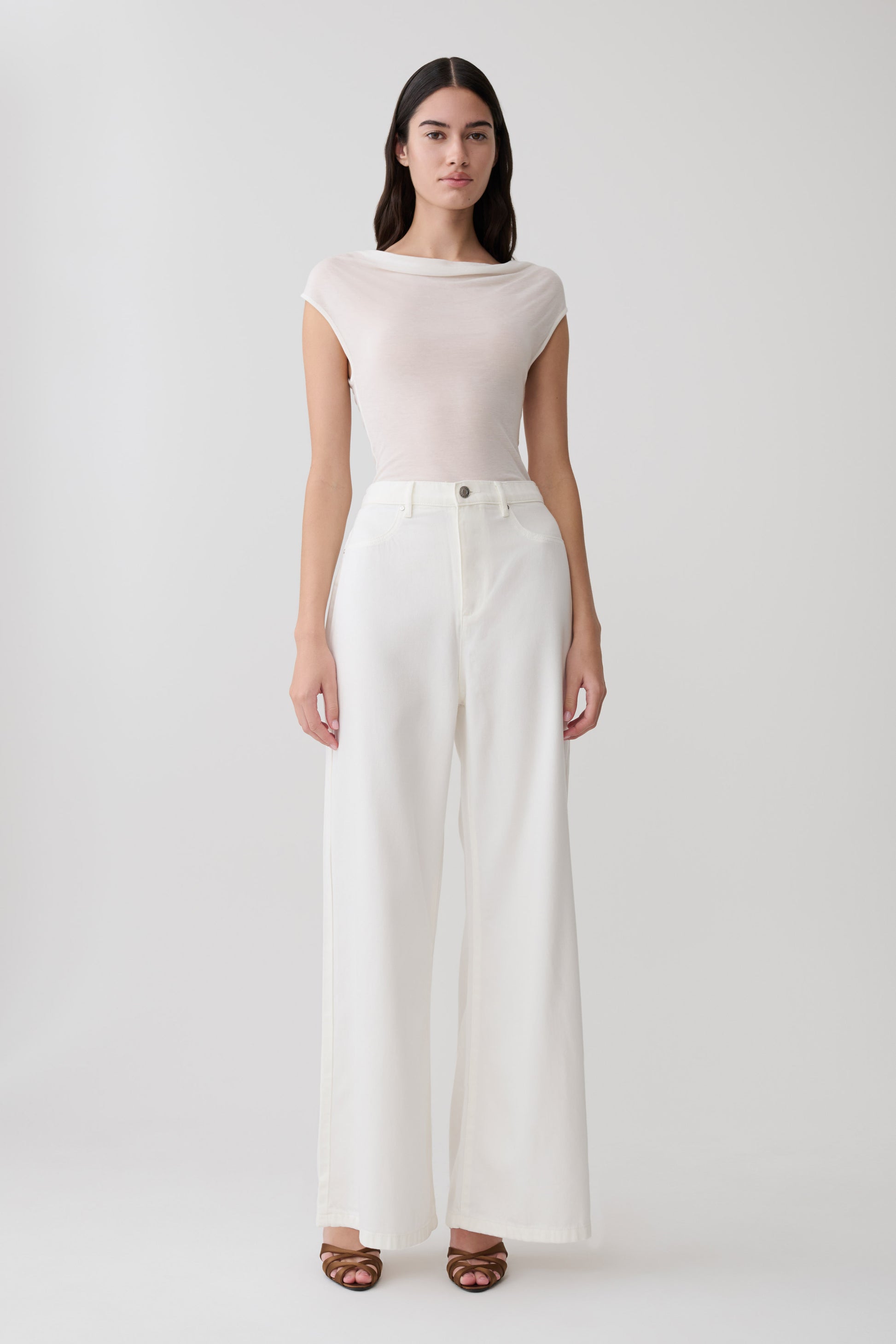 Ciaran Sleeveless Sheer Top - Ivory #8