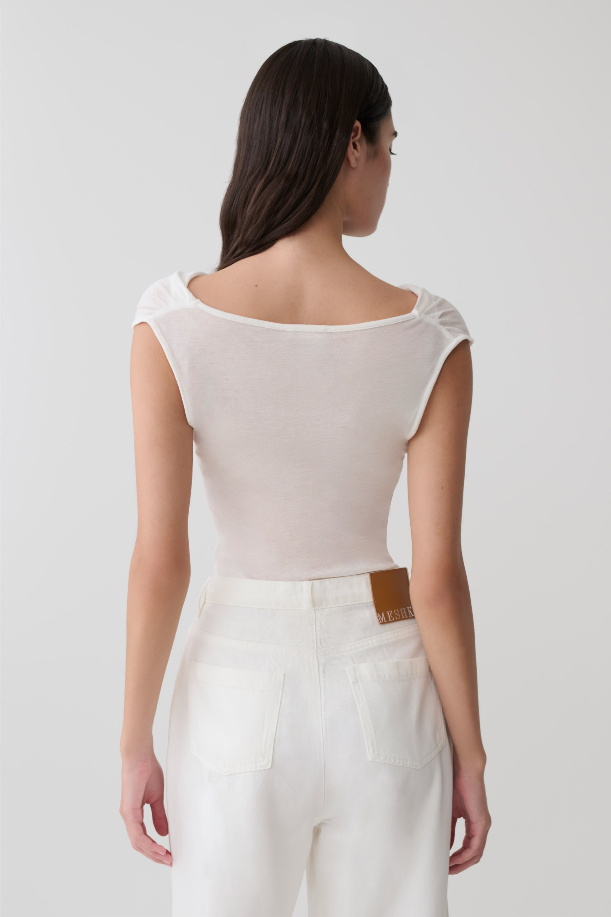 Ciaran Sleeveless Sheer Top - Ivory #2