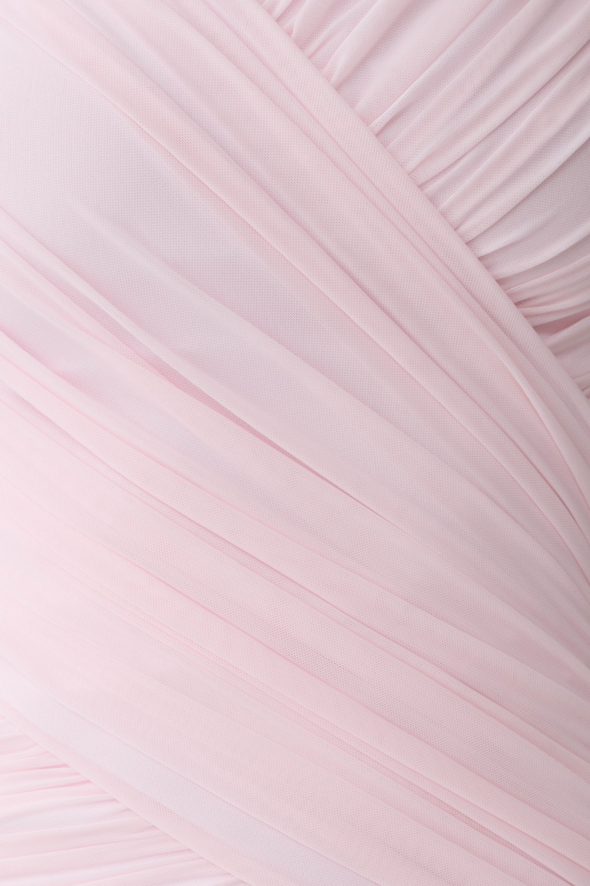 Monet Strapless Ruched Mesh Maxi Dress - Ballet Pink #7