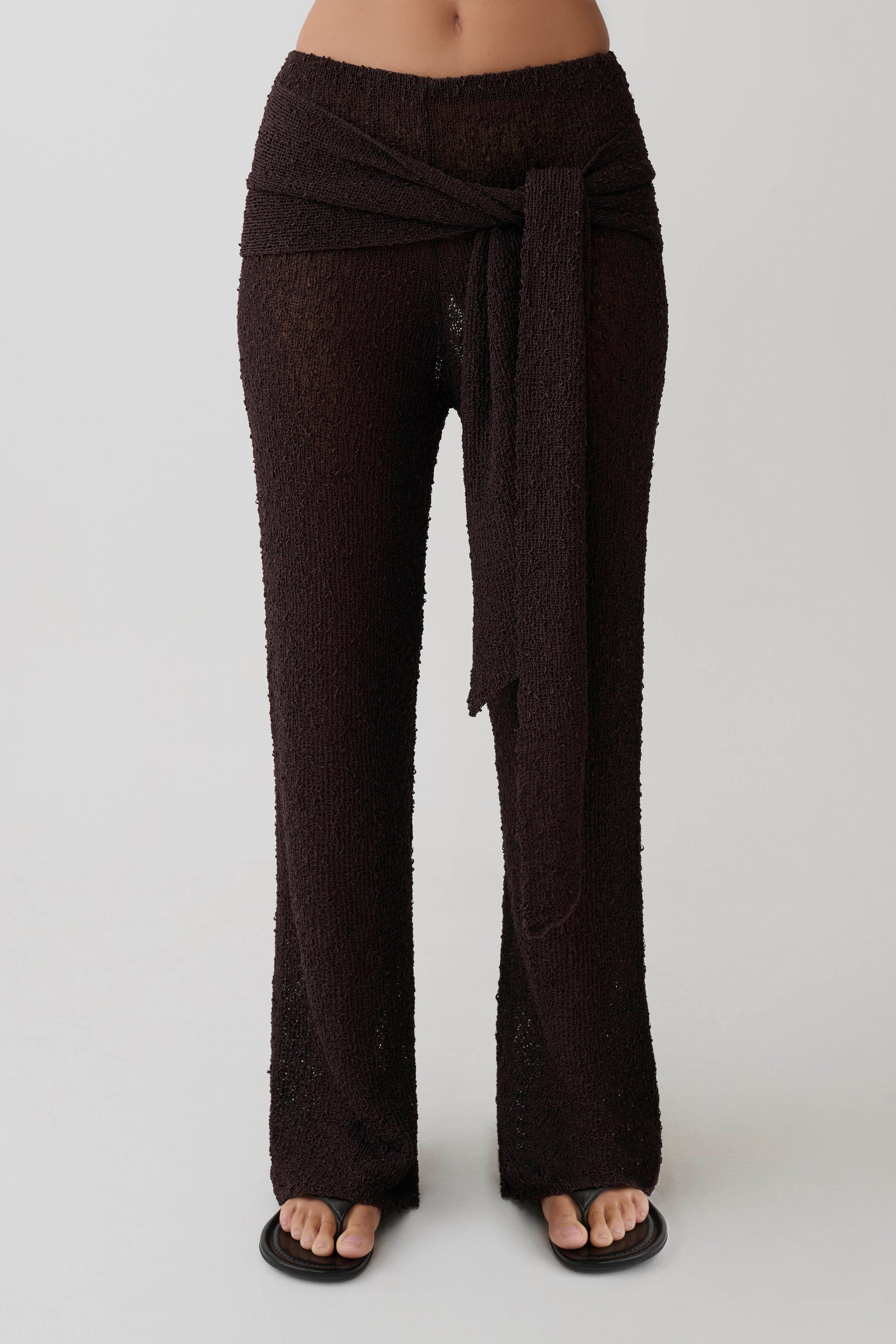 Mattais Boucle Knit Pants - Dark Chocolate #6