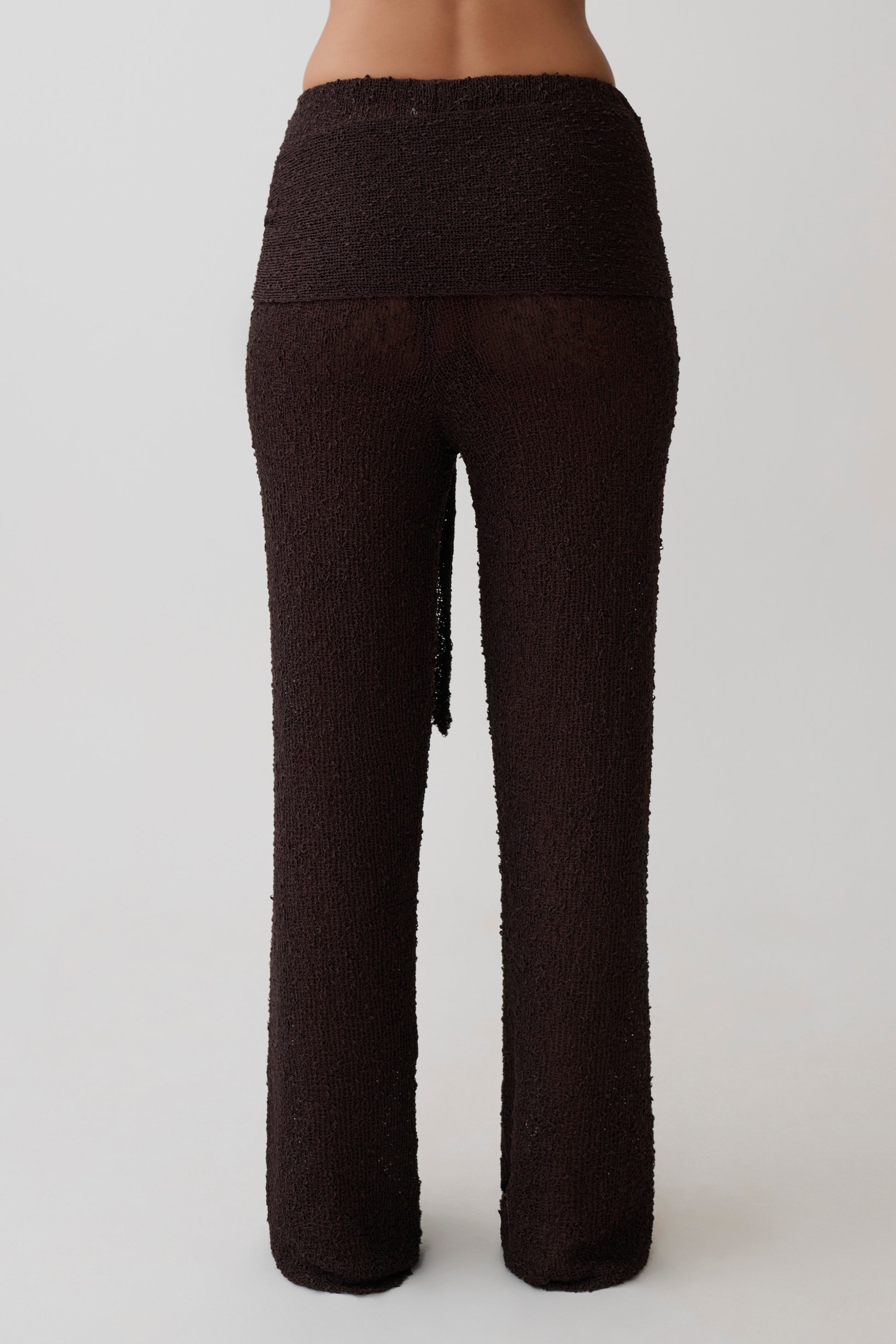 Mattais Boucle Knit Pants - Dark Chocolate #5