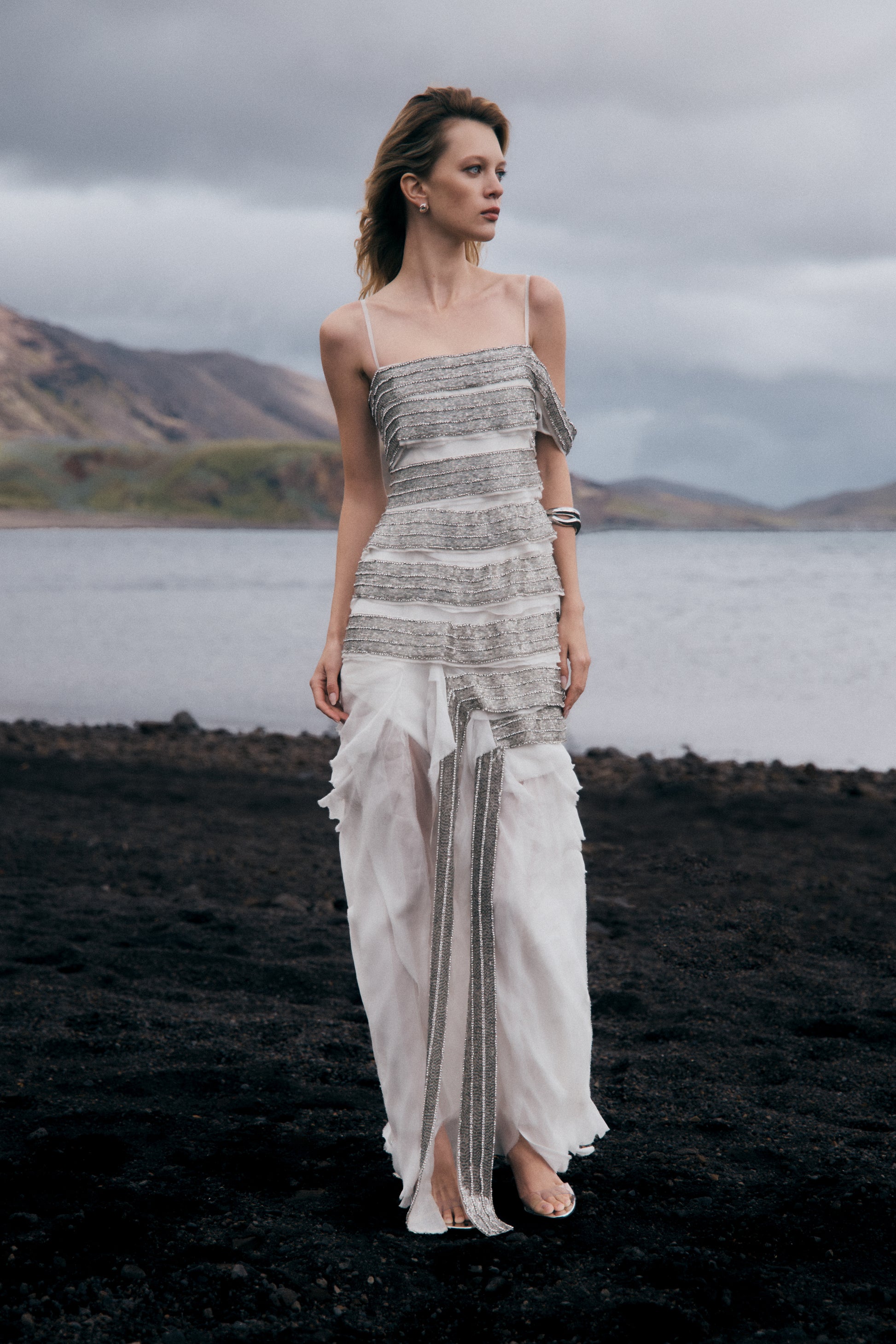 Jaide Embellished Maxi Dress - White