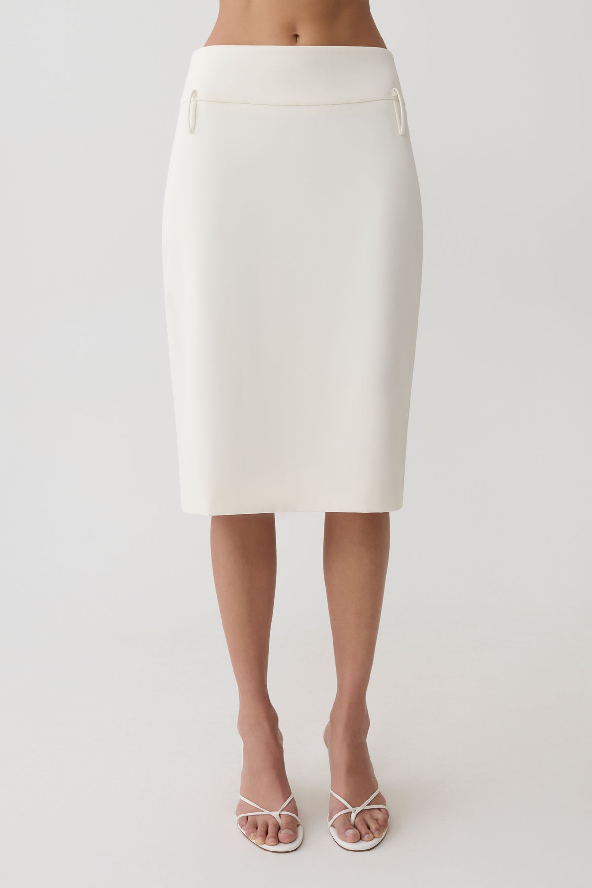 Brooke Suiting Midi Skirt - Ivory #8