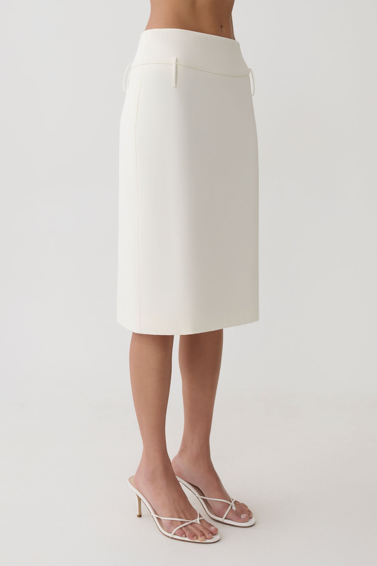 Brooke Suiting Midi Skirt - Ivory #5