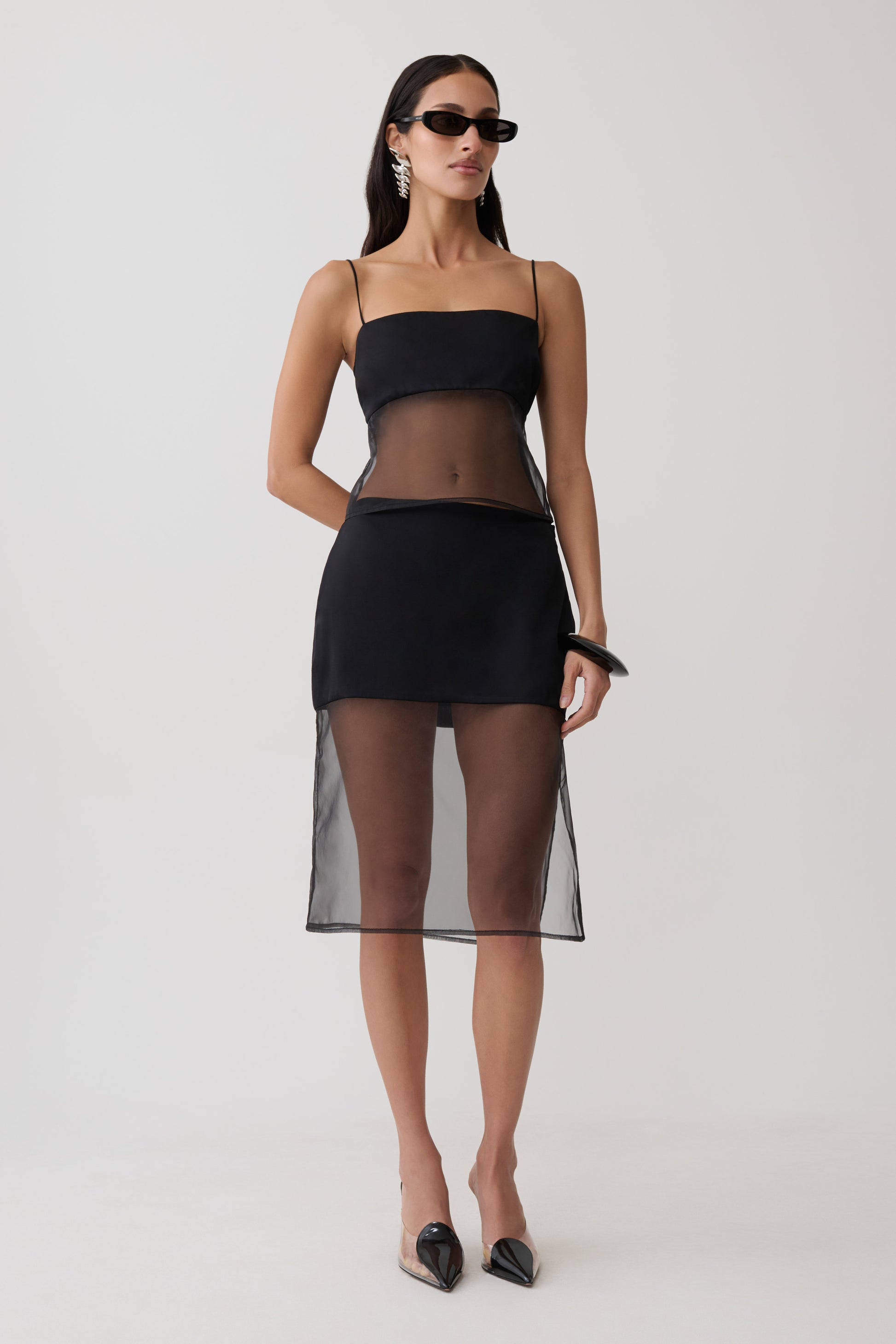 Claudia Sheer Sleeveless Top - Black #8
