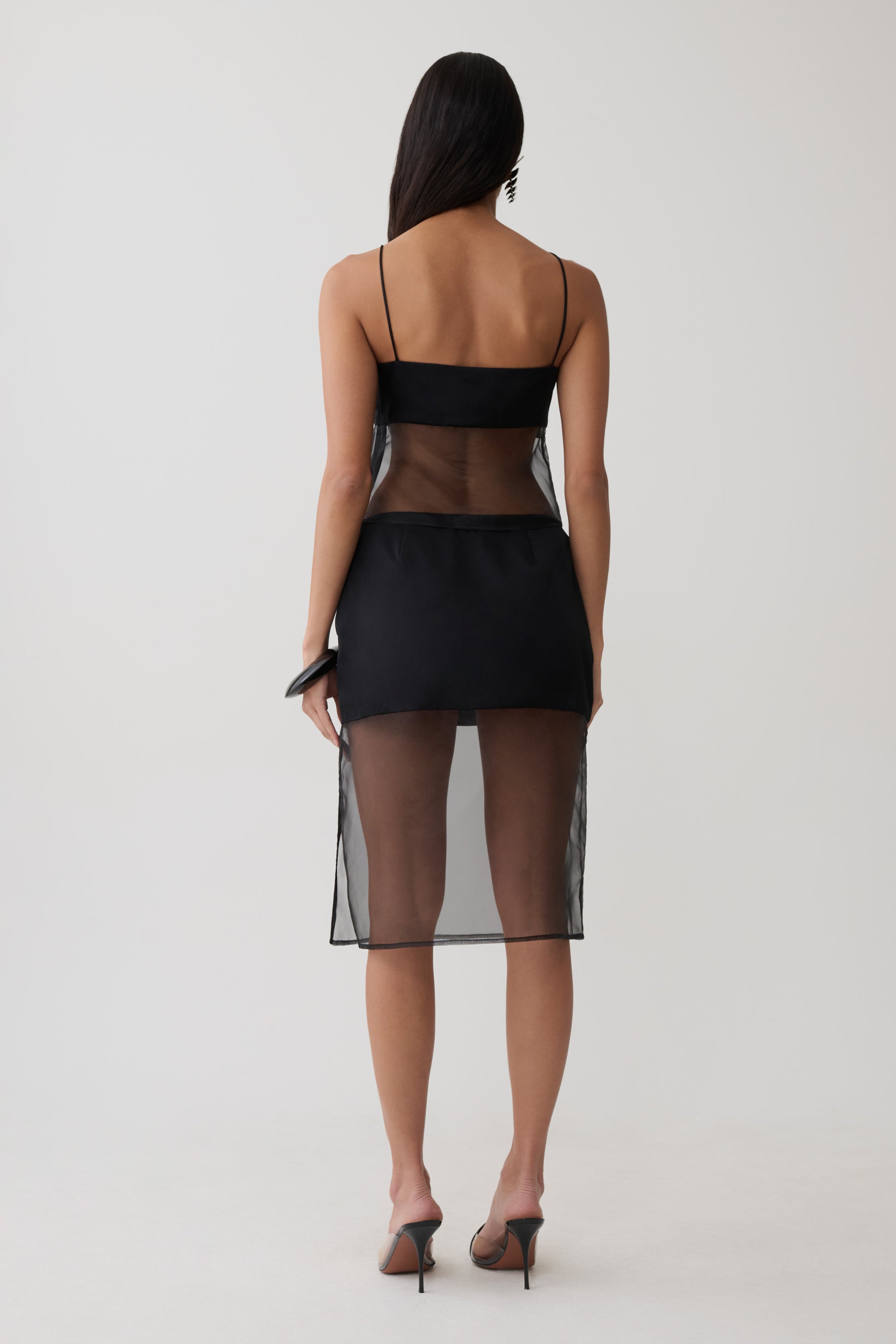 Claudia Sheer Sleeveless Top - Black #5