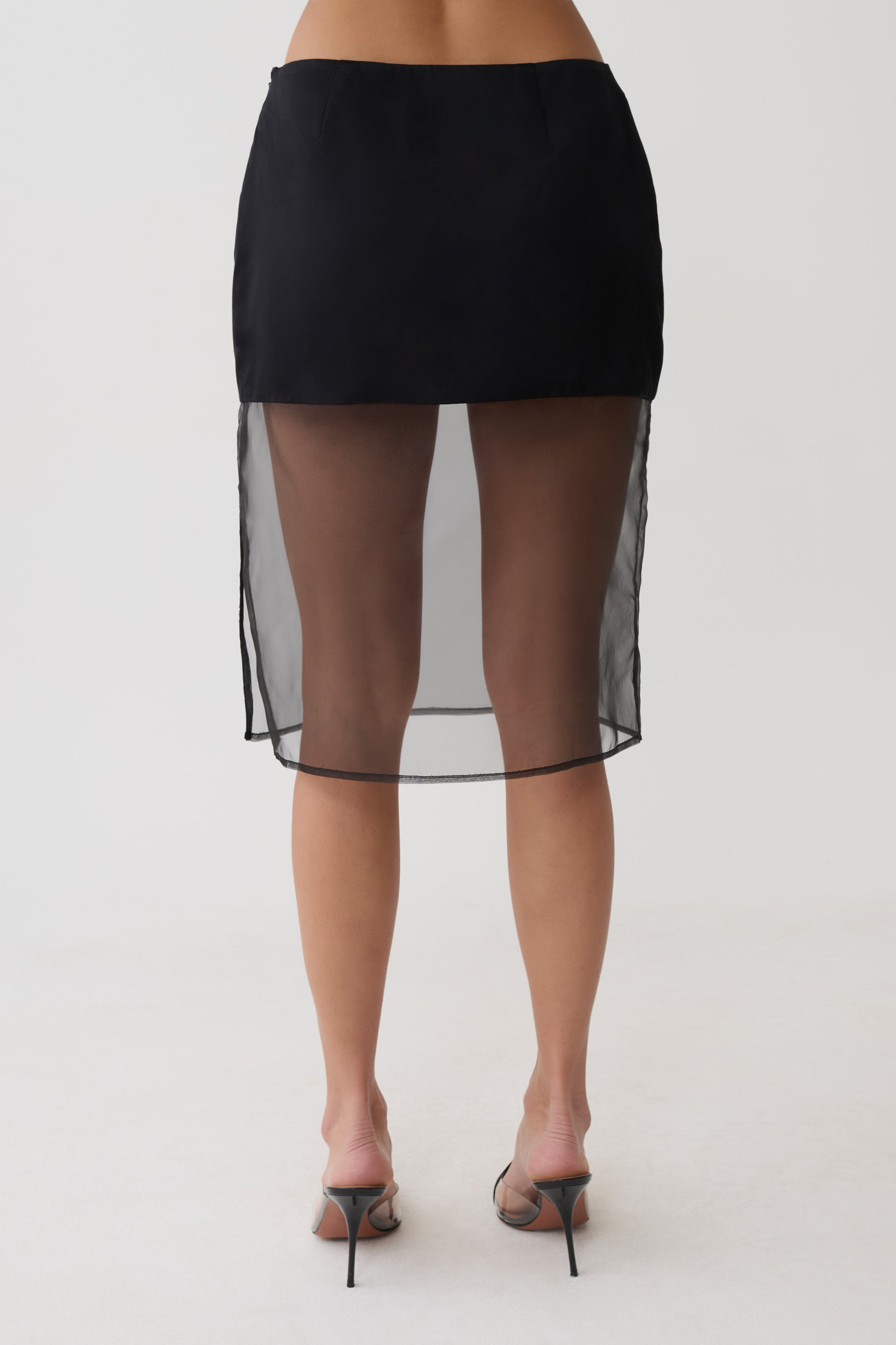 Claudia Sheer Midi Skirt - Black #6