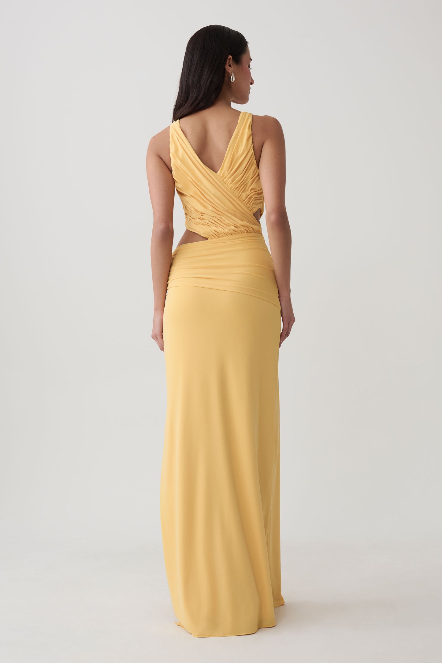 Klein Draped Jersey Gown With Hardware - Mango