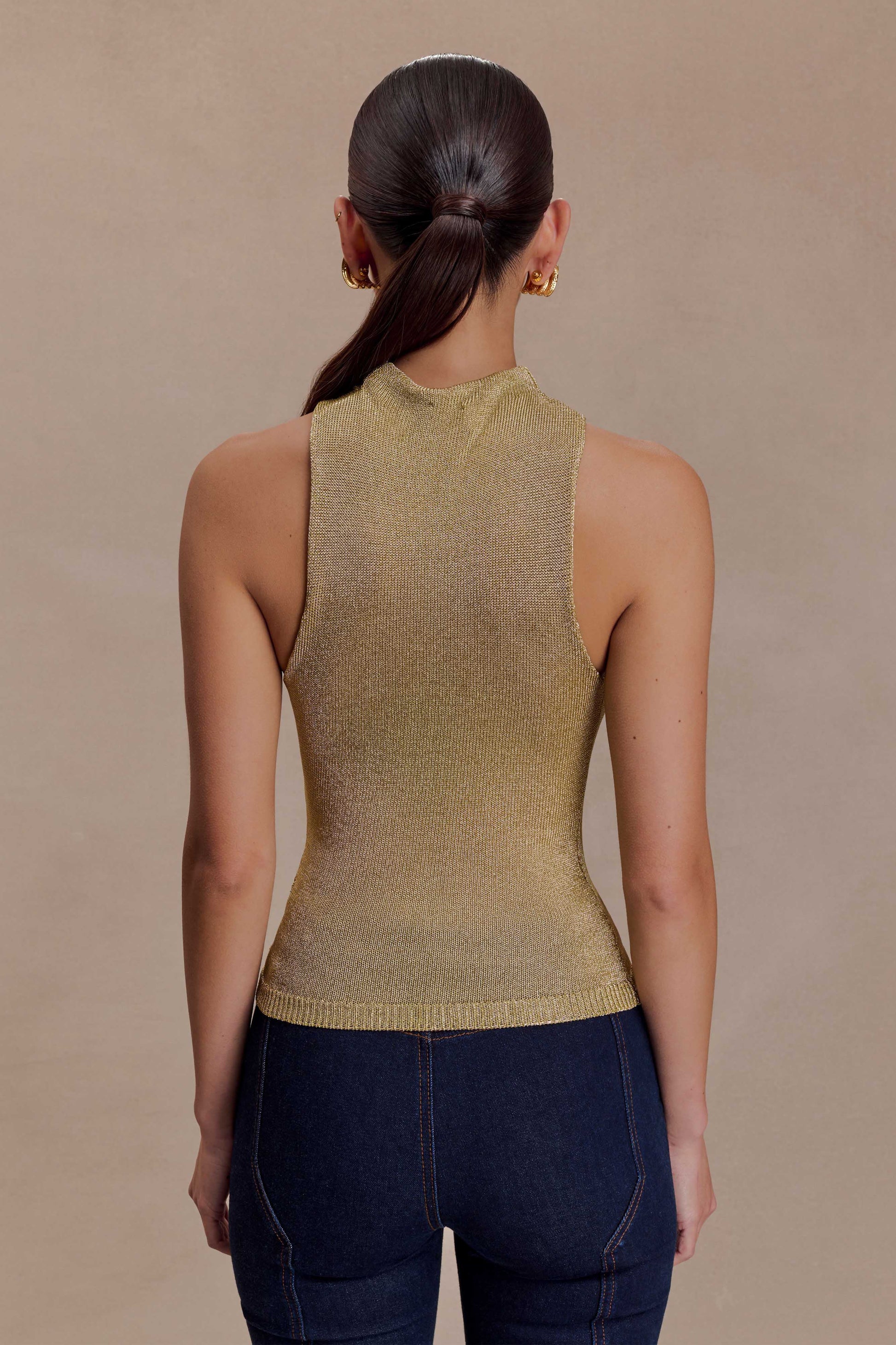 Nikki Lurex Top With Hardware - Gold #7