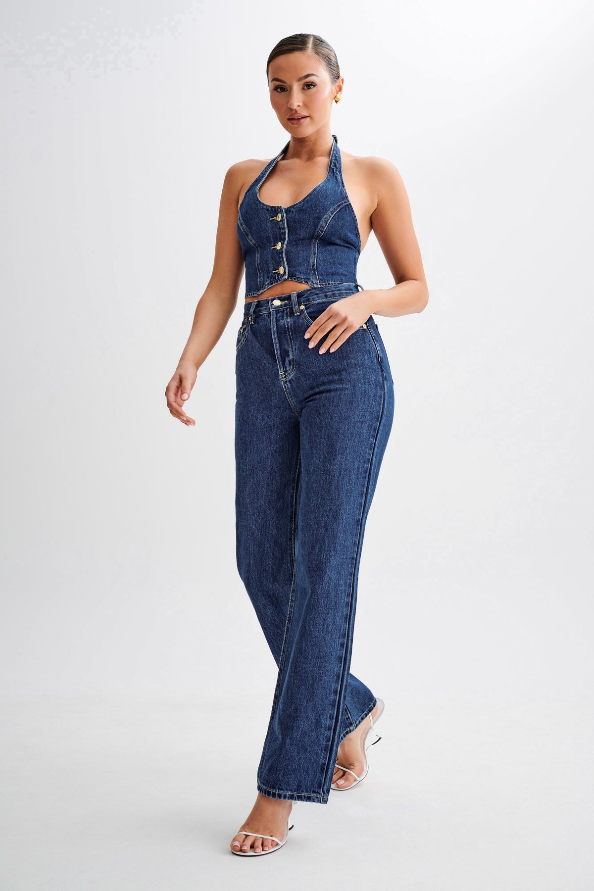 Kieryn Denim Vest - Dark Blue #4