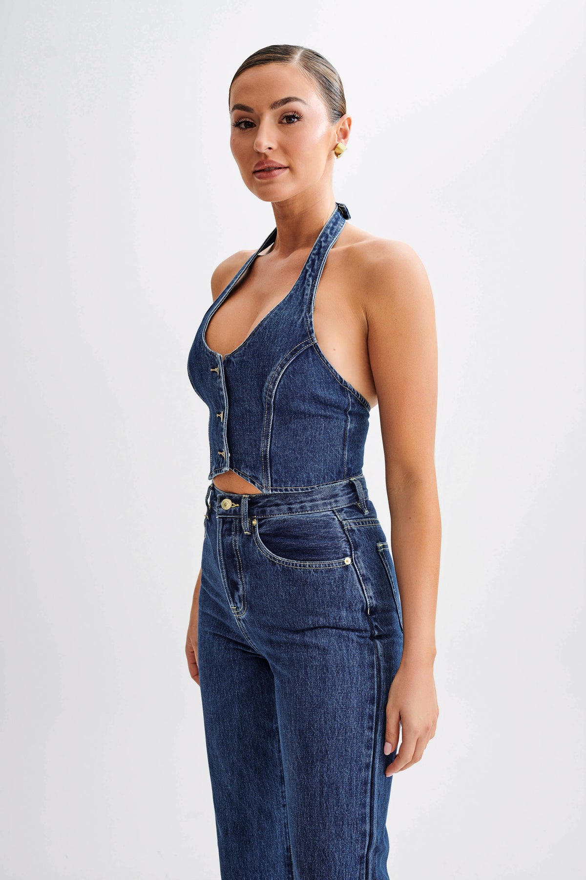 Kieryn Denim Vest - Dark Blue #7