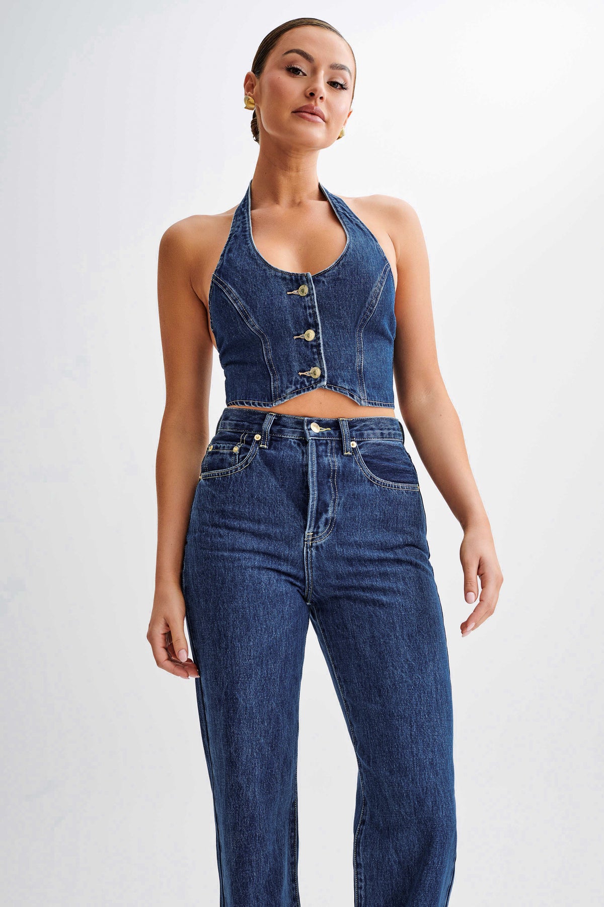 Kieryn Denim Vest - Dark Blue #8
