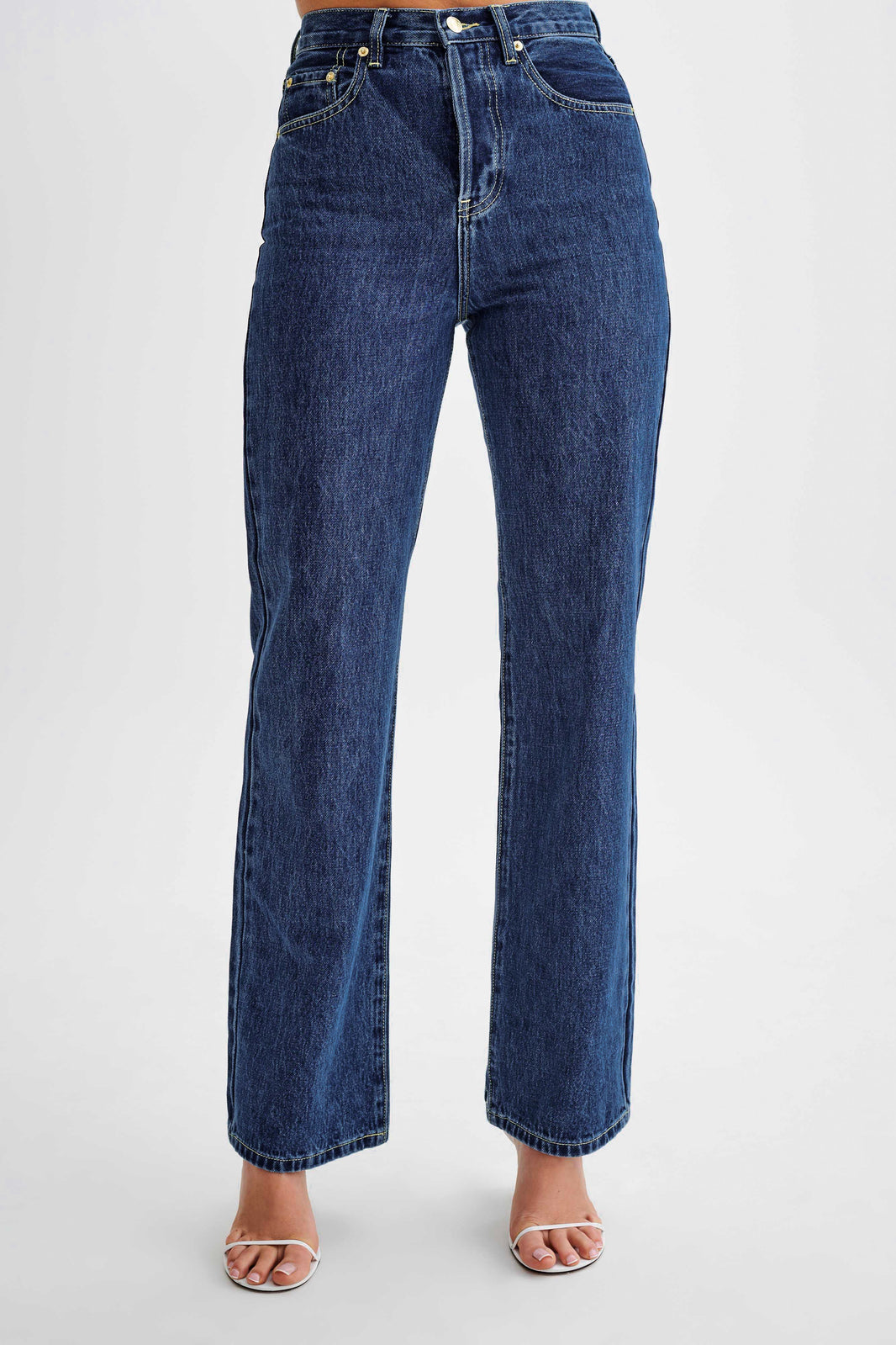 La Yaquesita Corset Top-Denim Blue