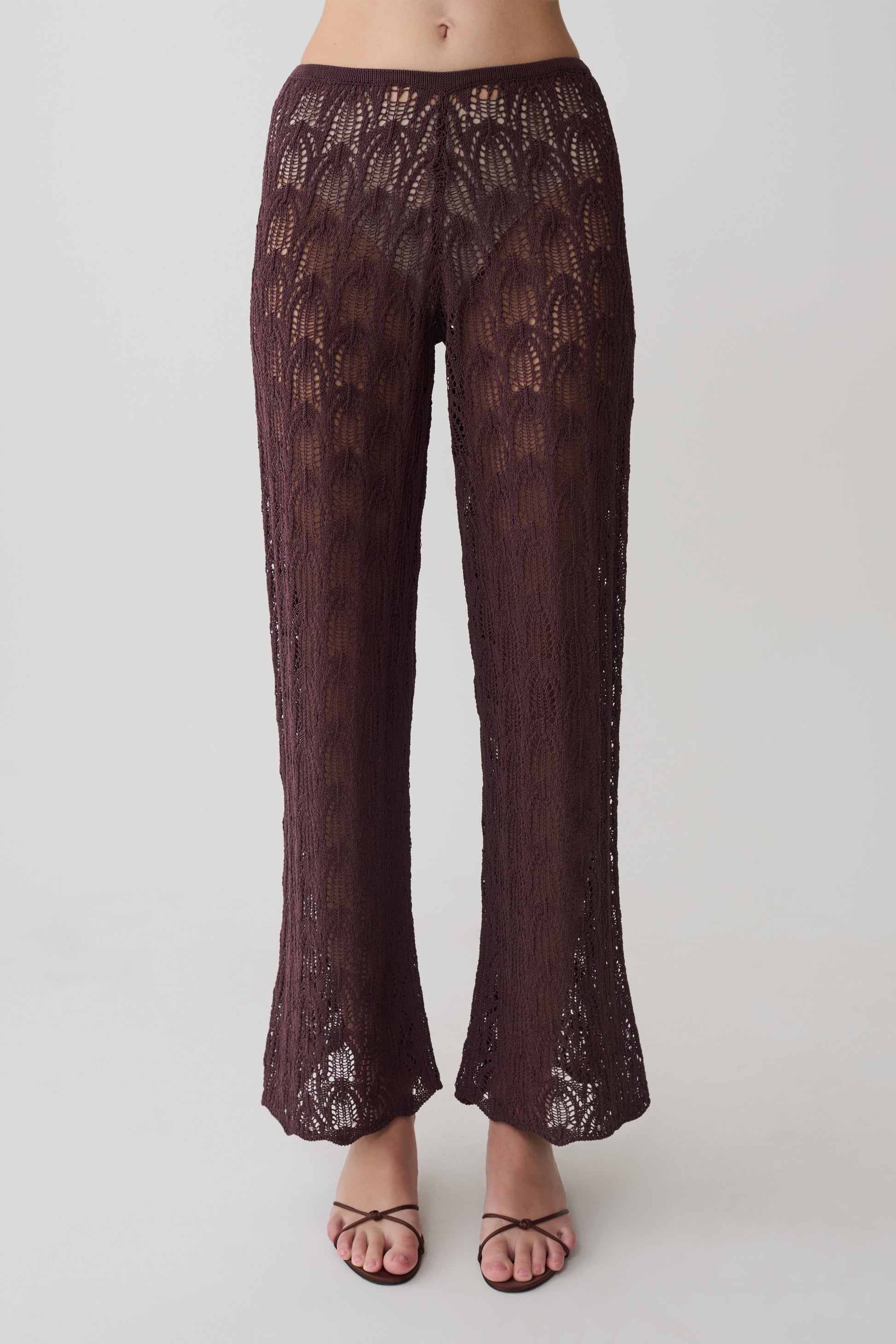 Glinda Crochet Pants - Chocolate #7