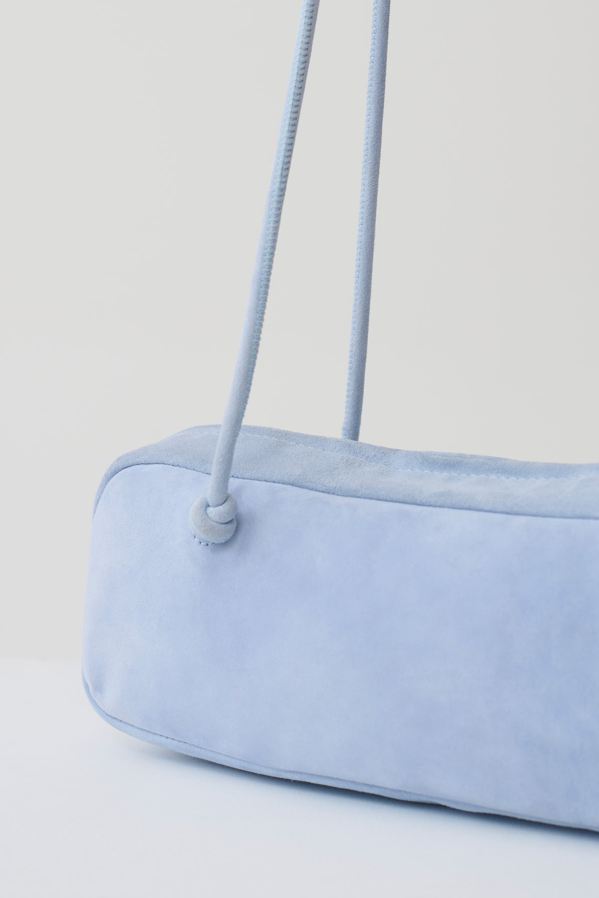 Mia Barrel Bag - Pale Blue Suede #4
