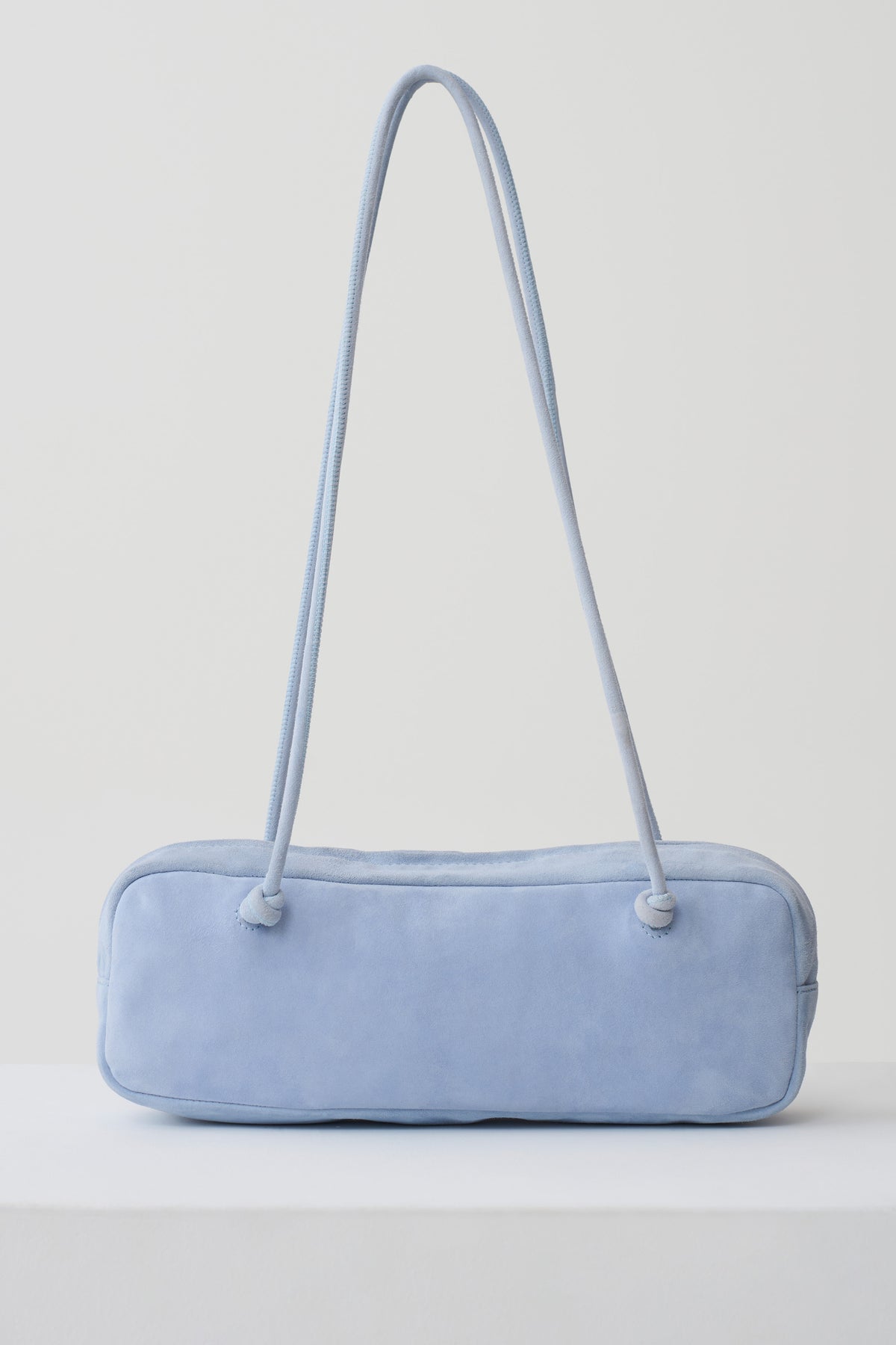 Mia Barrel Bag - Pale Blue Suede #2