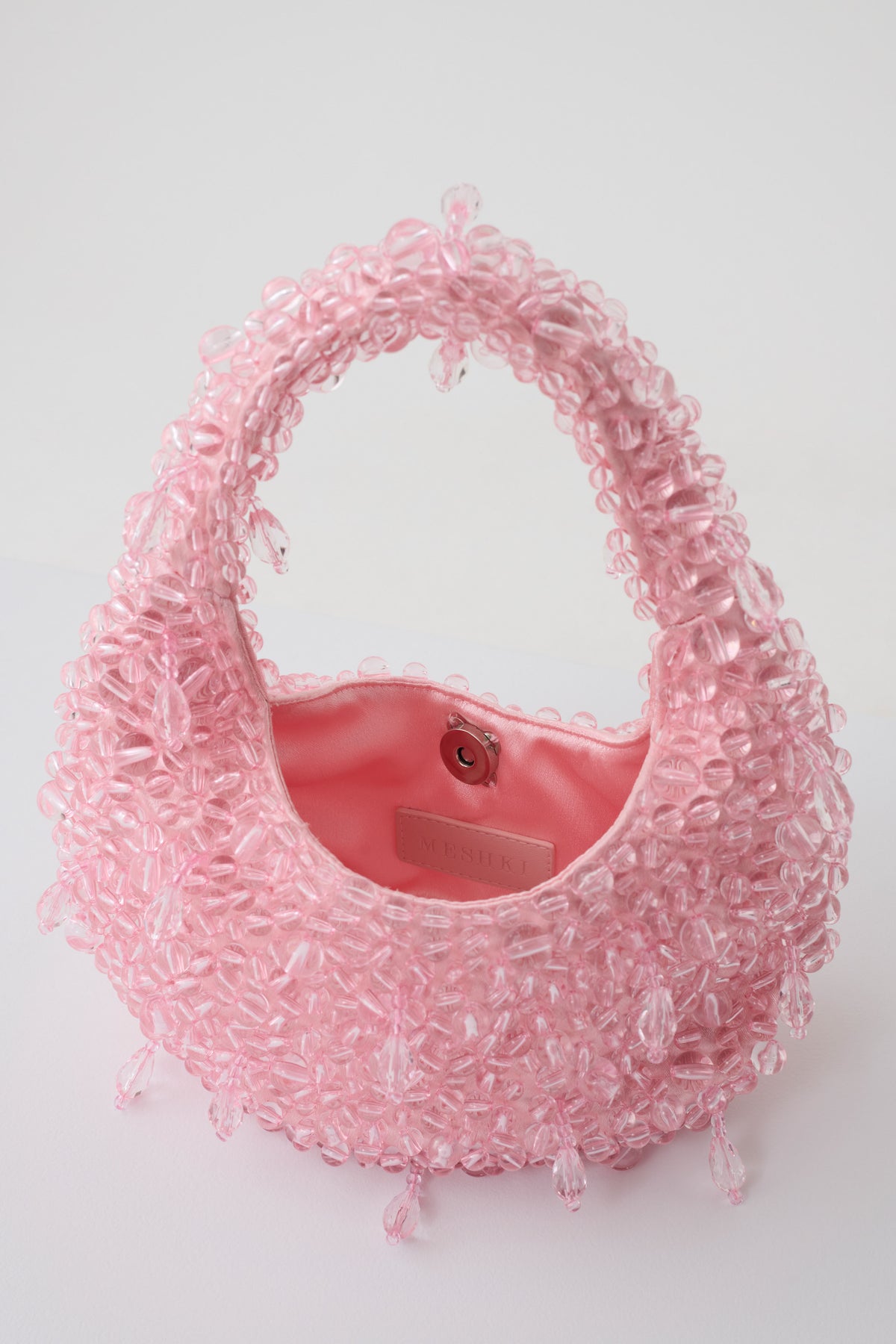 Amara Pearl Teardrop Beaded Bag - Pink #2