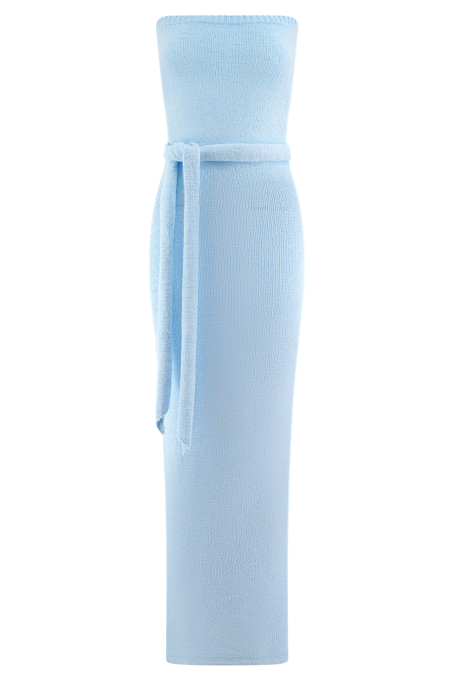 Andrea Strapless Knit Maxi Dress Light Blue MESHKI