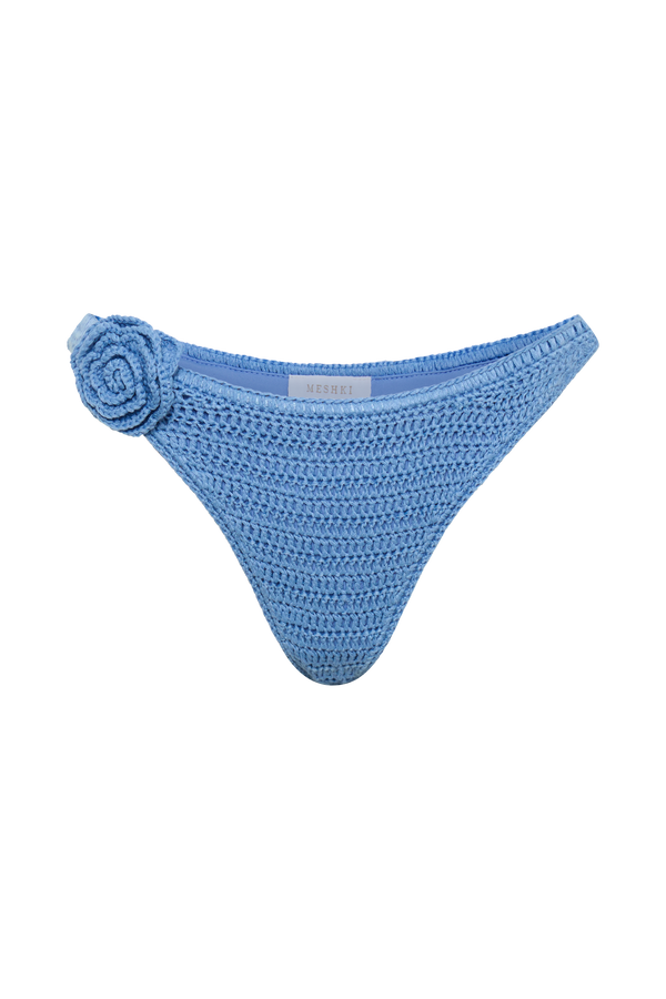 Valencia Rose Crochet Bikini Bottom - Cornflower Blue
