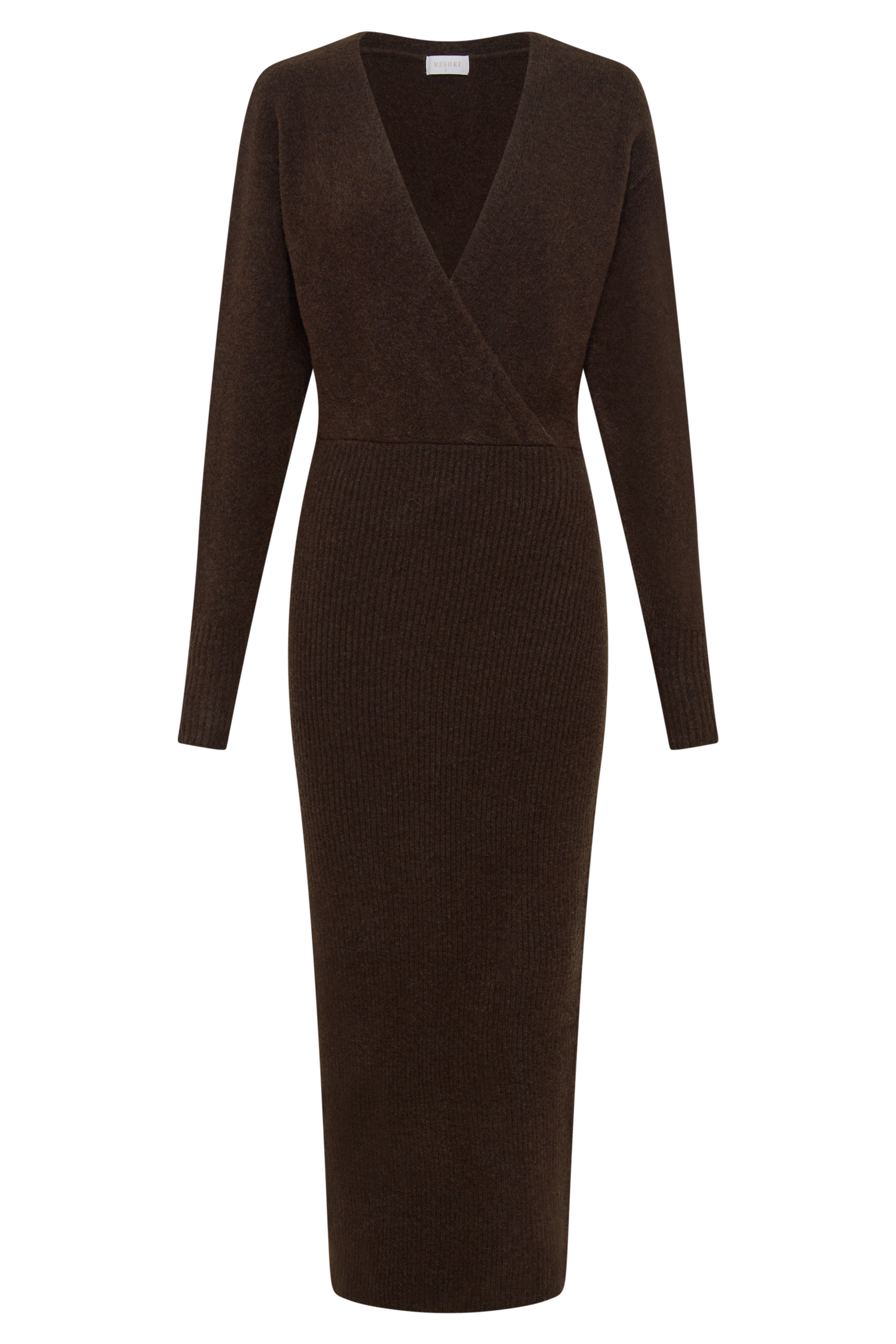 Shannon Knit Maxi Dress Chocolate MESHKI