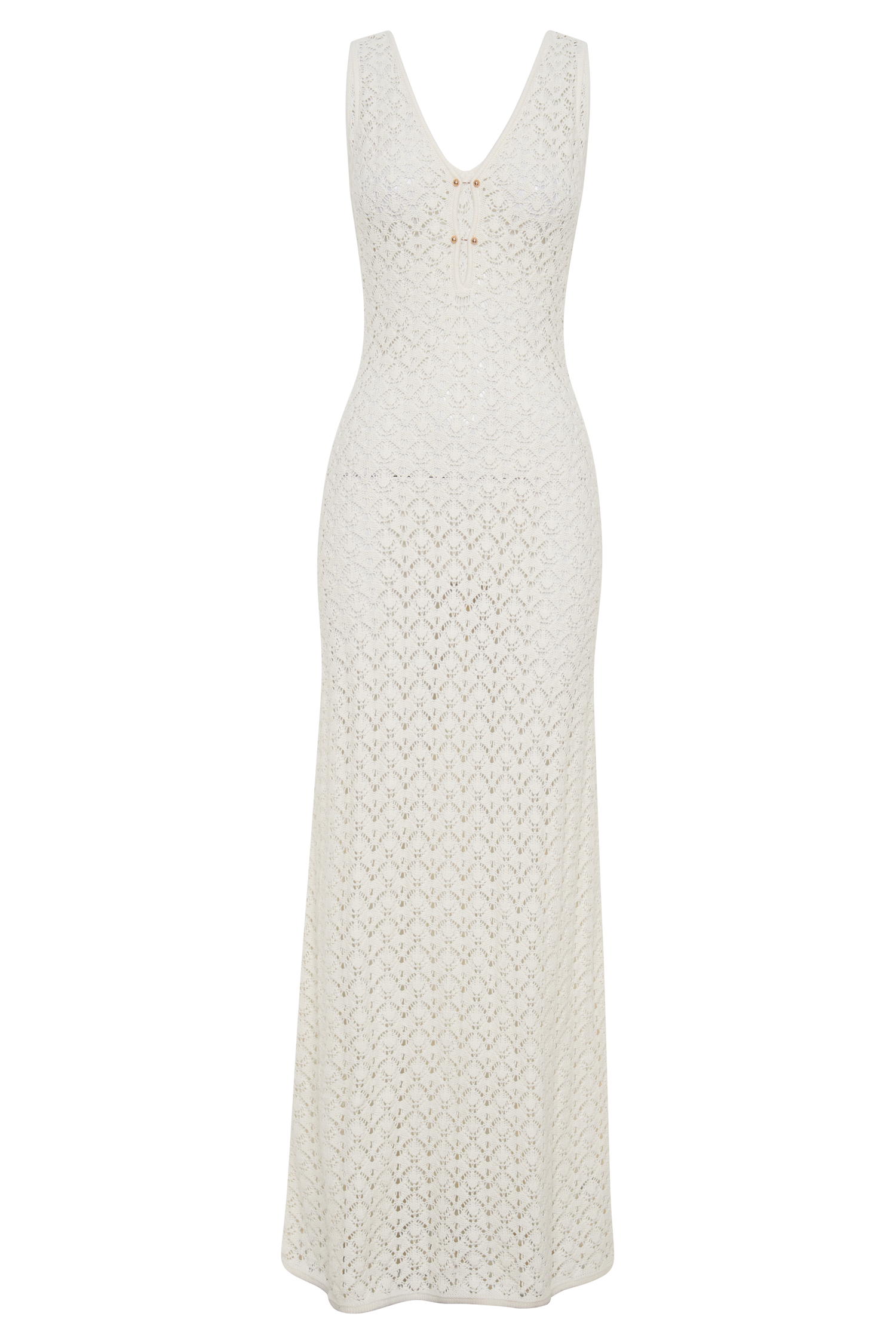 Carter Crochet Sleeveless Maxi Dress - White #10