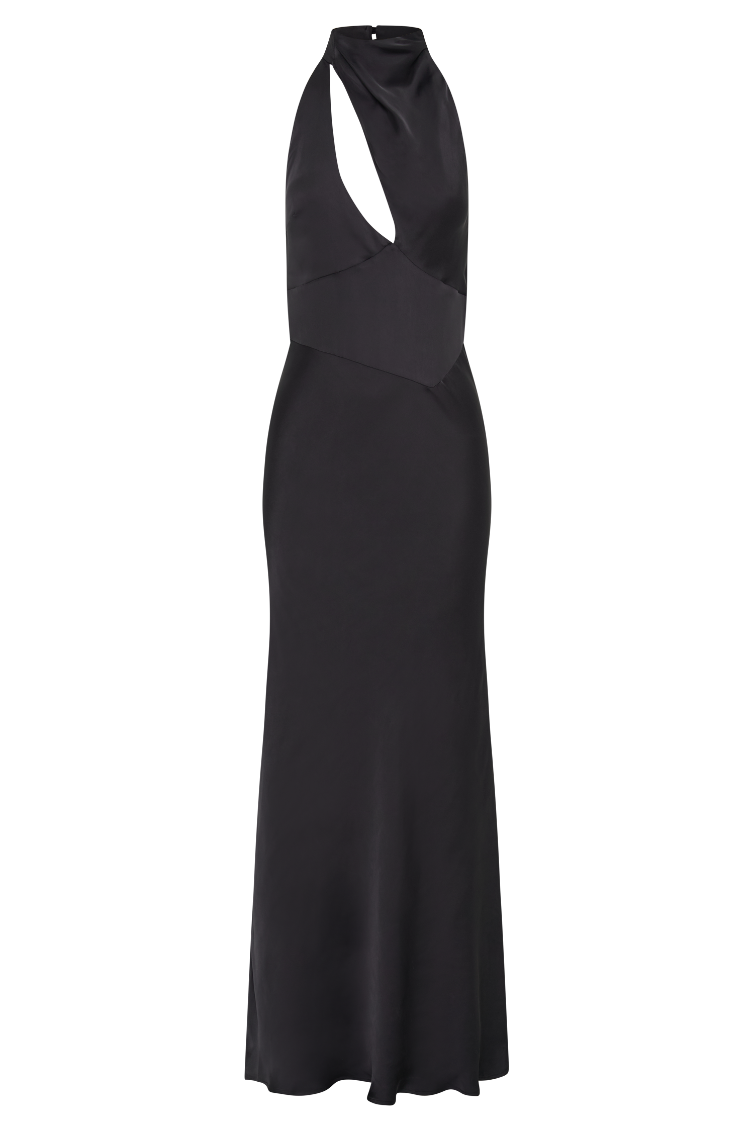 Belladonna Satin Halter Maxi Dress Black MESHKI