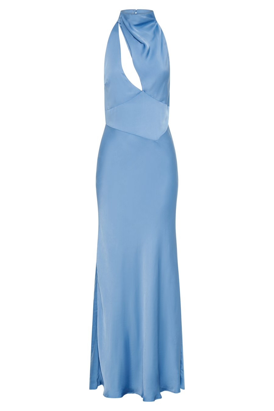Iris Belle Maxi Dress in Magenta Watercolour Satin