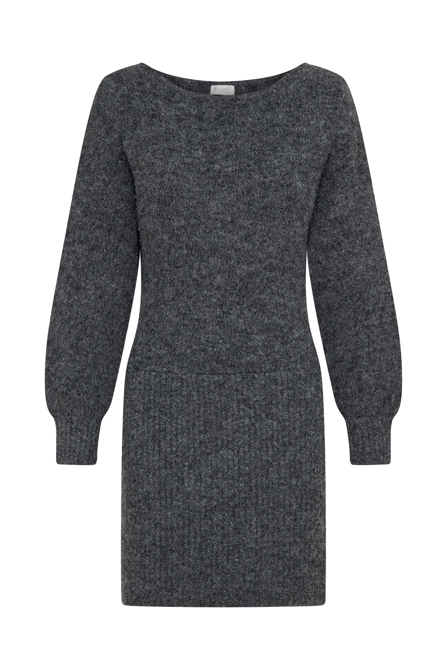 Rafferty Boat Neck Knit Mini Dress - Charcoal Marle #12