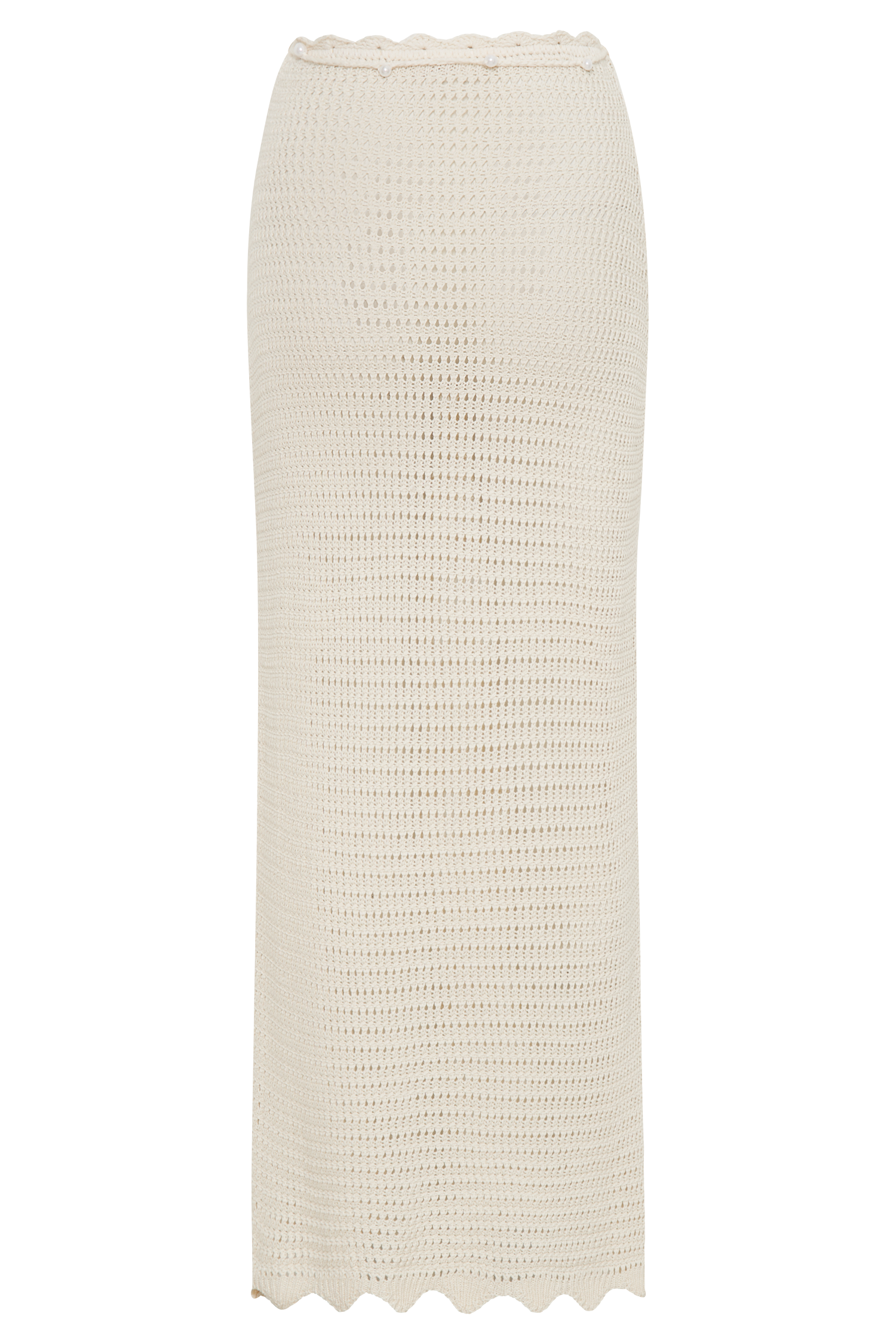 Kira Knit Maxi Skirt Buttercream MESHKI