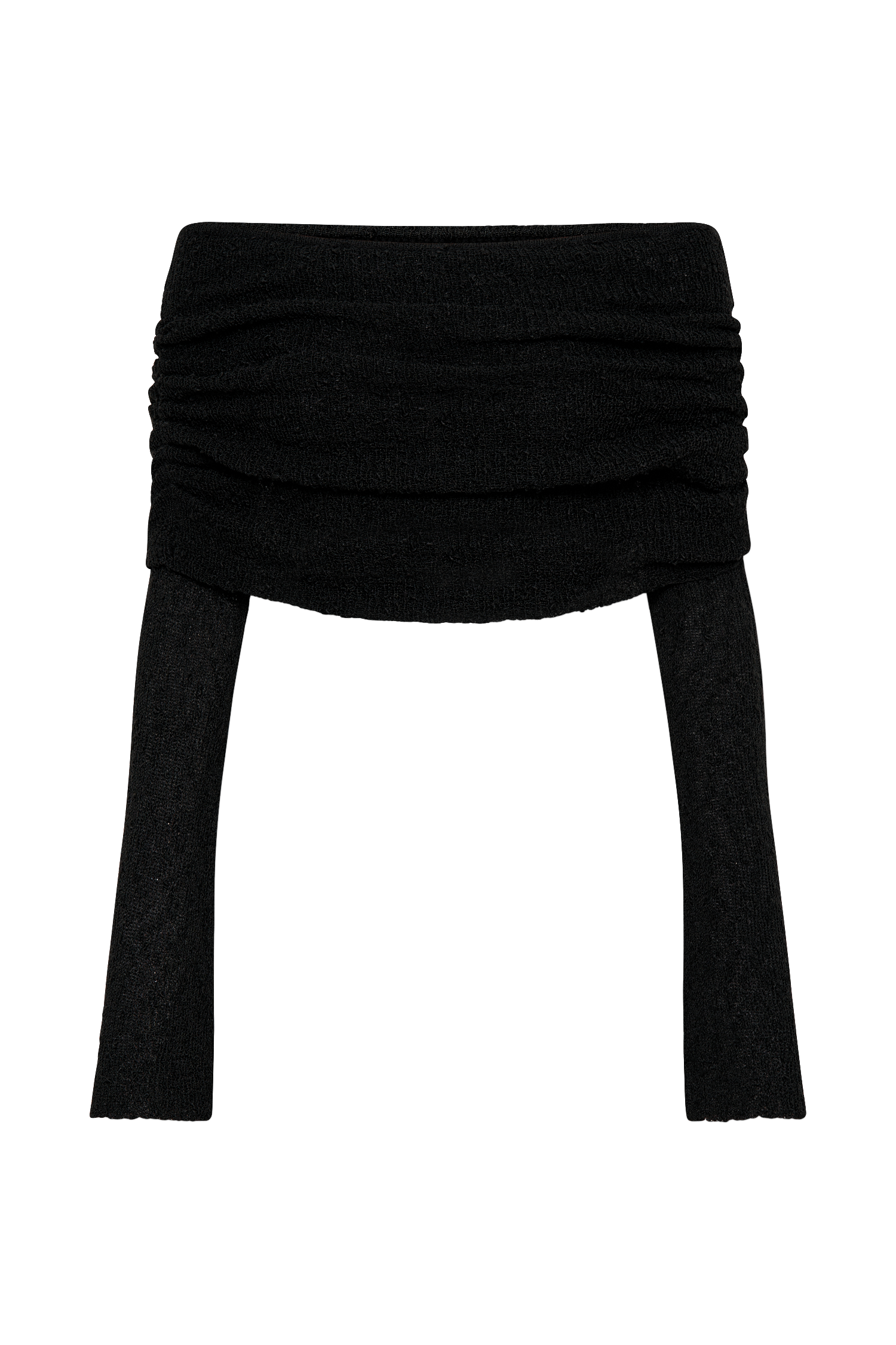 Marisol Off Shoulder Boucle Top - Black #6