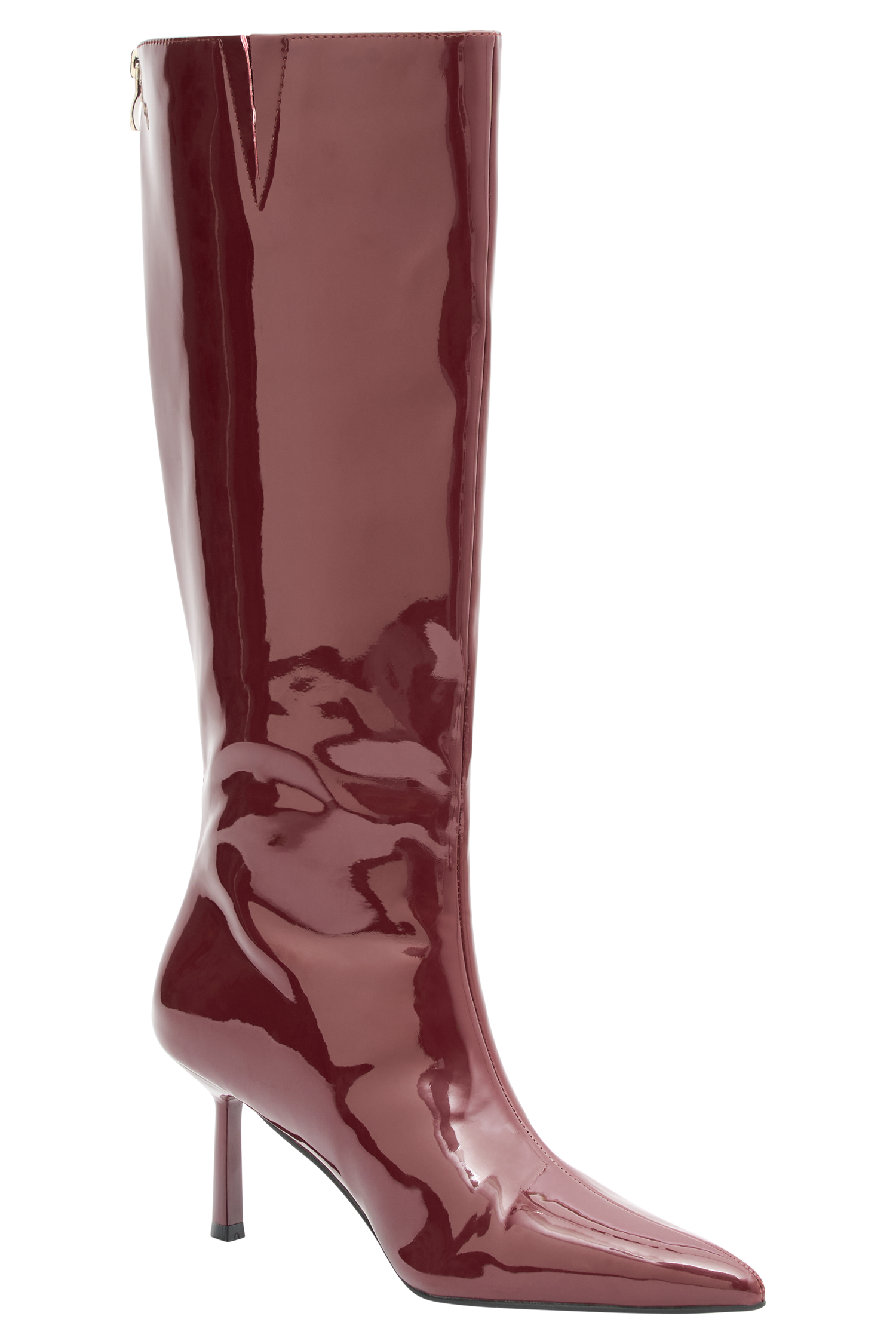 Jesi Faux Leather Boots Cherry Red MESHKI