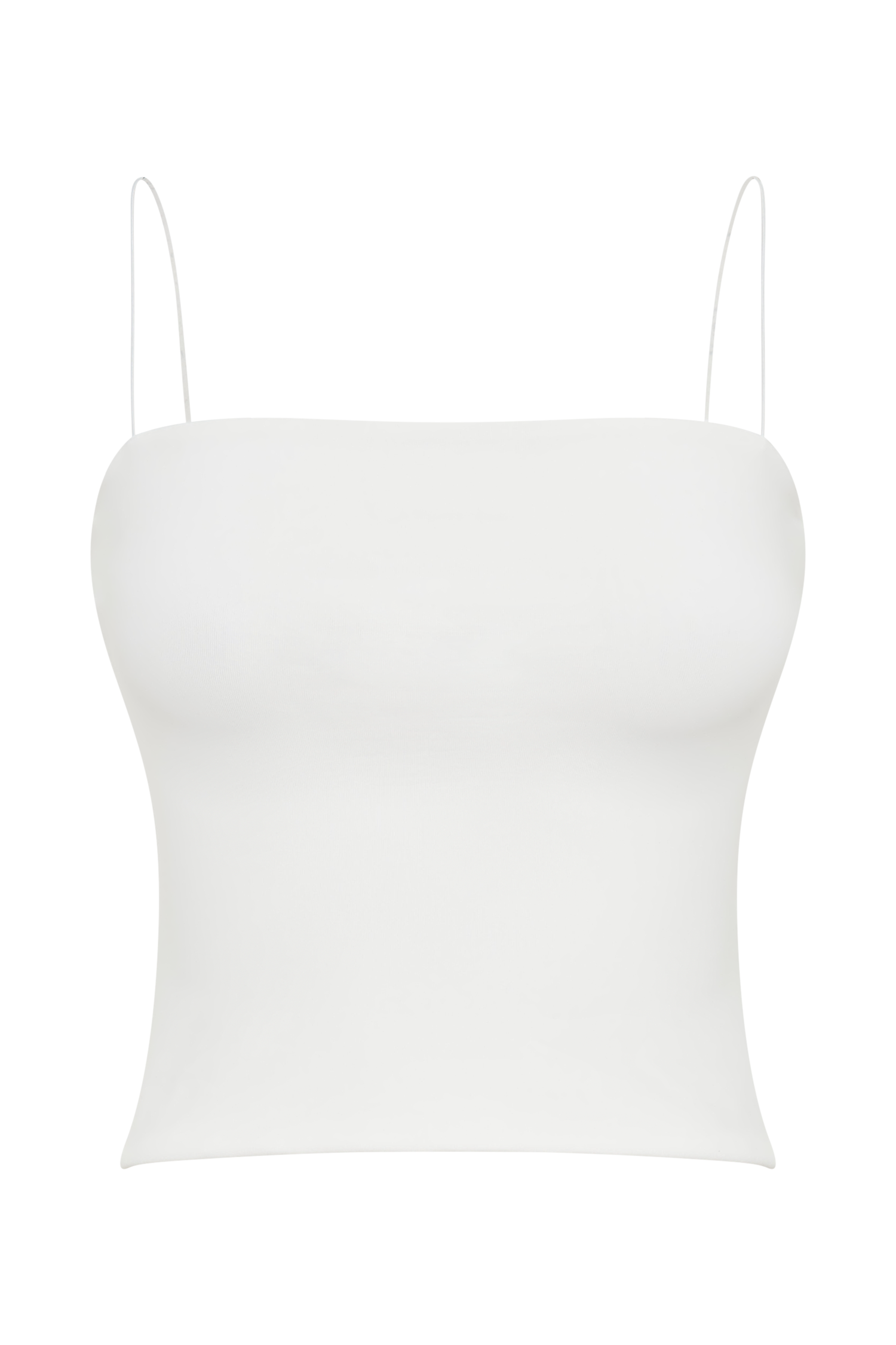 Arya Longline Spaghetti Strap Top White MESHKI - Main Image
