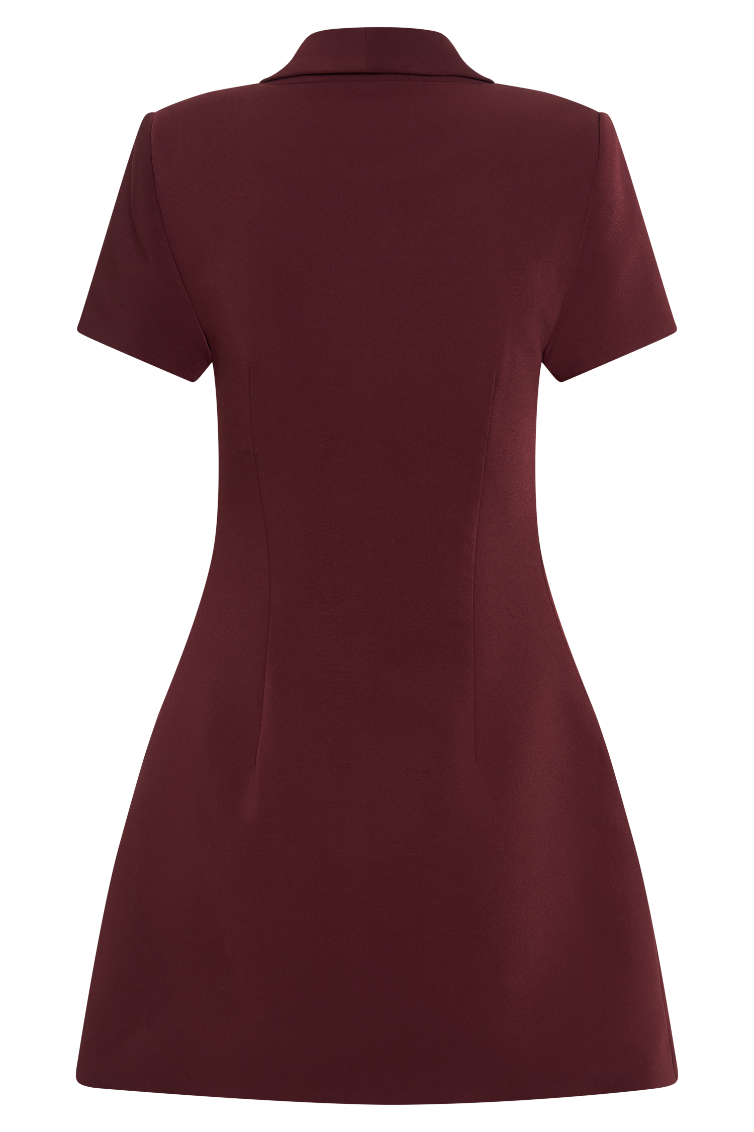 Paolina Collared Suiting Mini Dress - Plum #8
