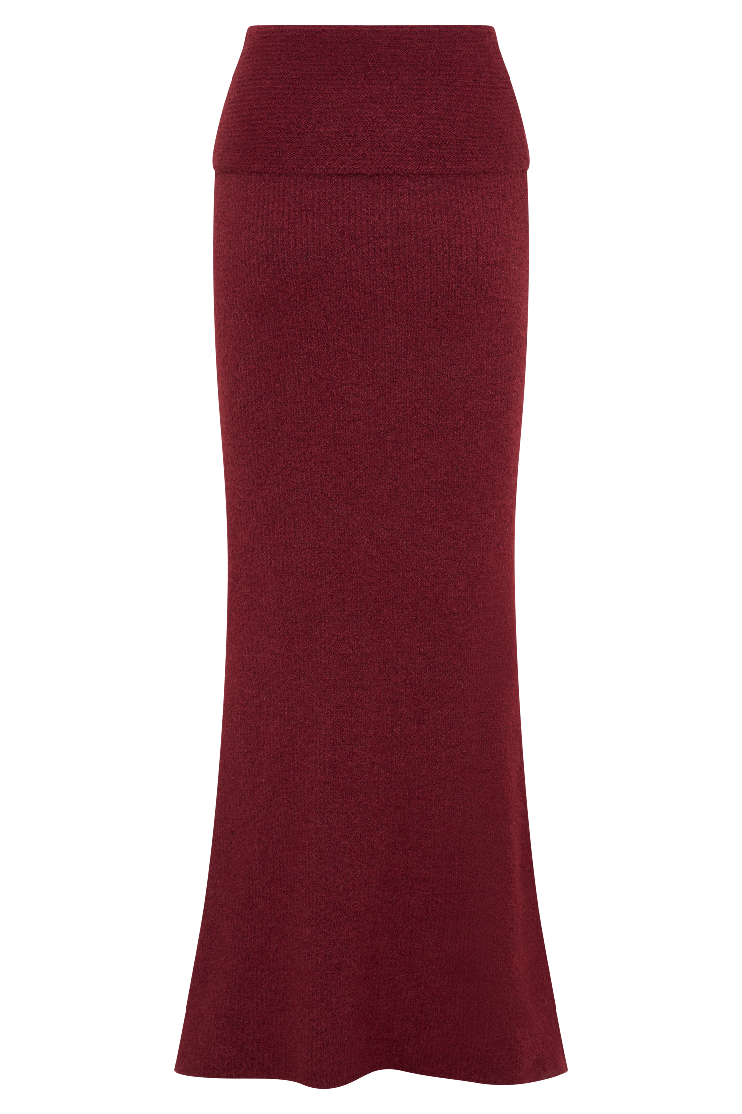Charlotte Knit Maxi Skirt With Overlay Merlot MESHKI