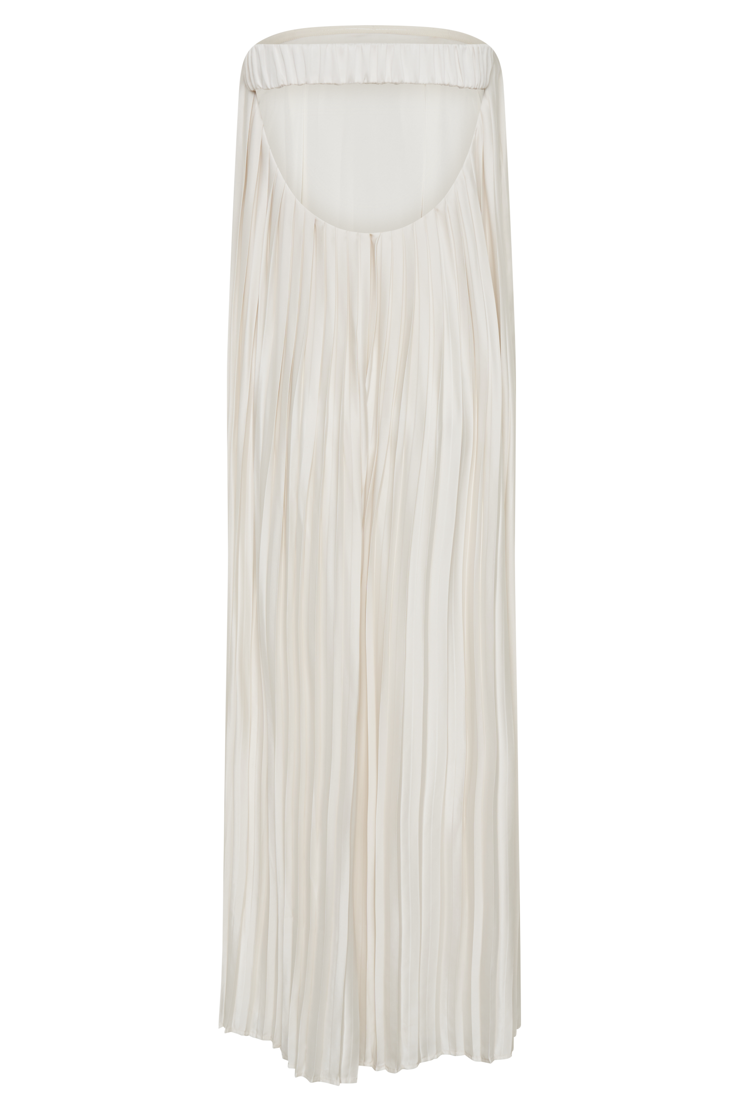 Myrah Plisse Strapless Maxi Dress - Ivory #7