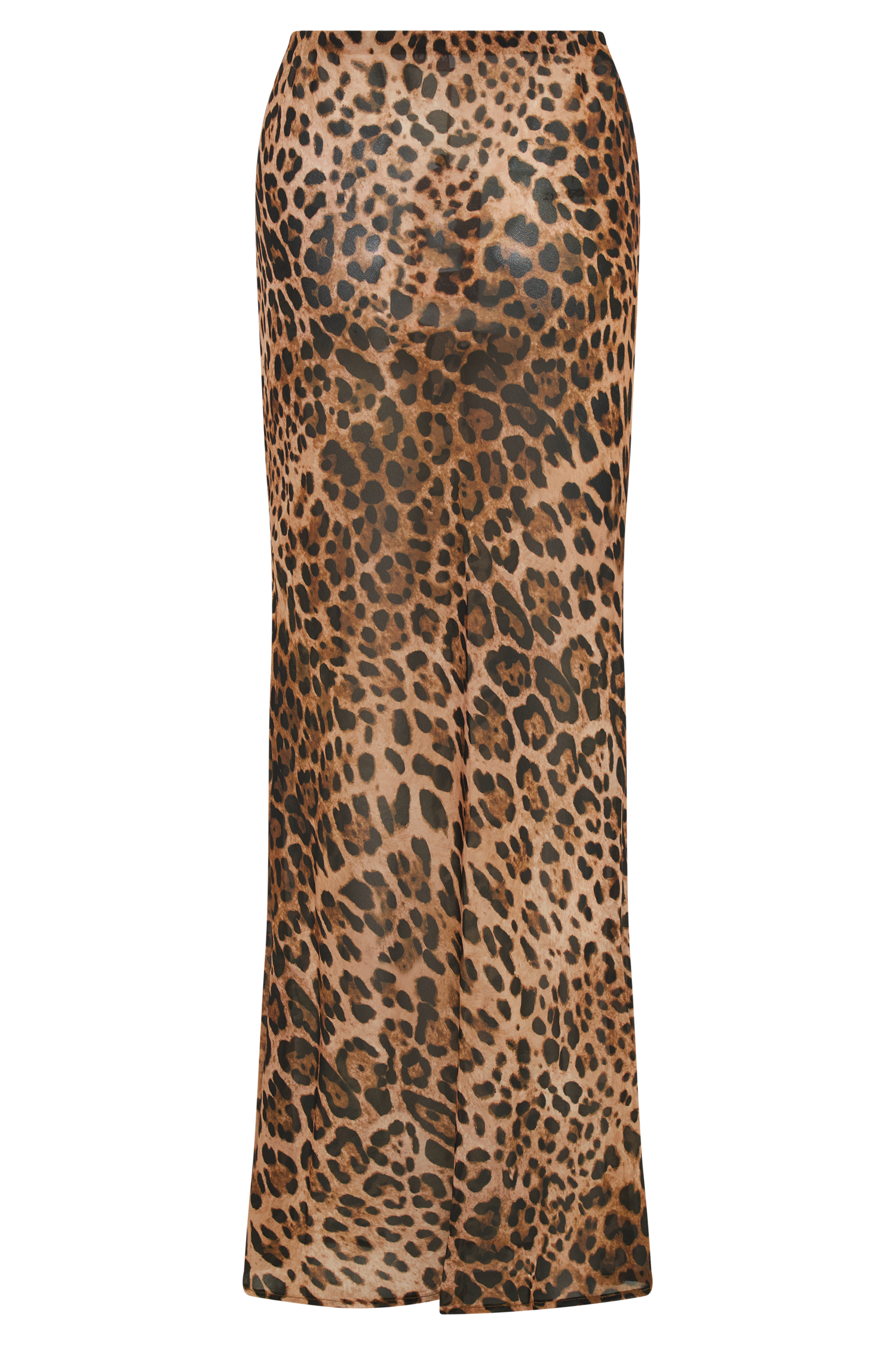 Yvonne Chiffon Maxi Skirt Leopard Print MESHKI - Main Image