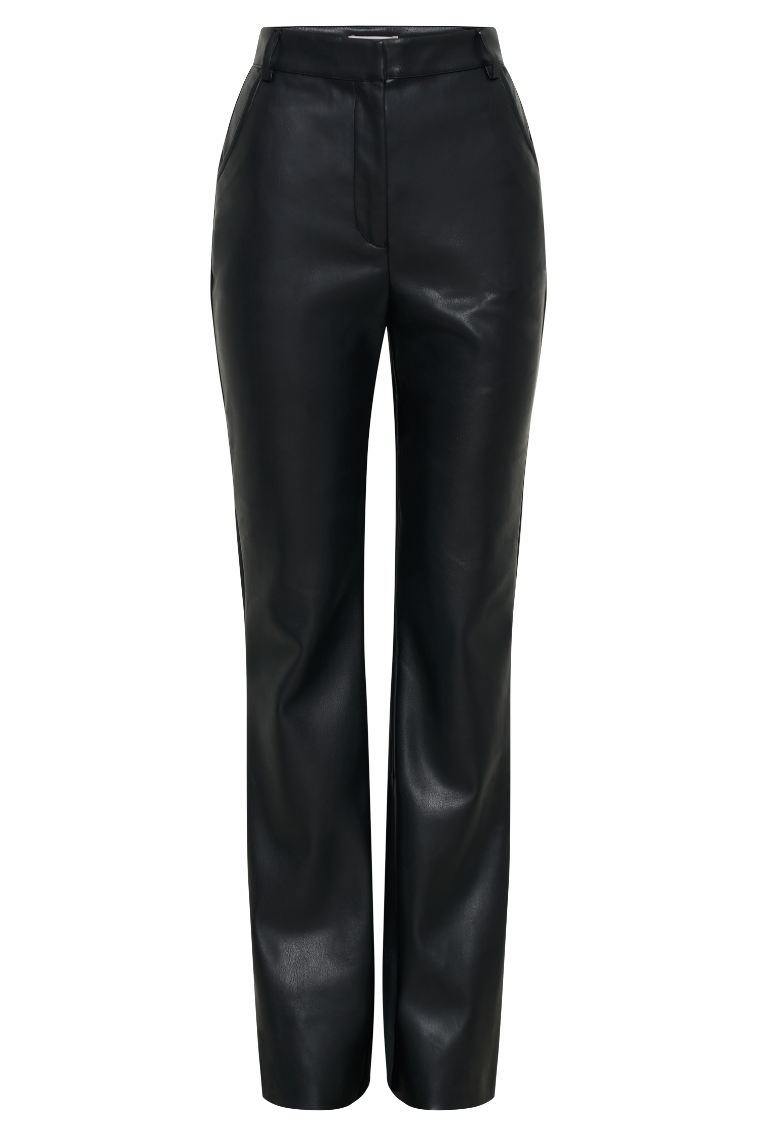 Tyra Straight Leg Faux Leather Pants Black MESHKI