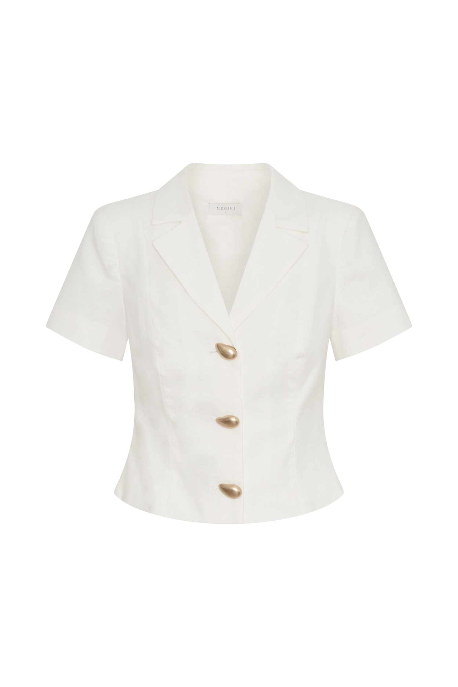 Ciara Linen Jacket - White #8