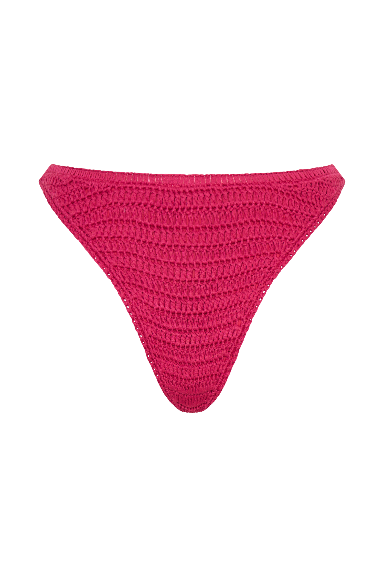 Skye Floral Crochet Tie Up Bikini Bottom Pink Cherry MESHKI