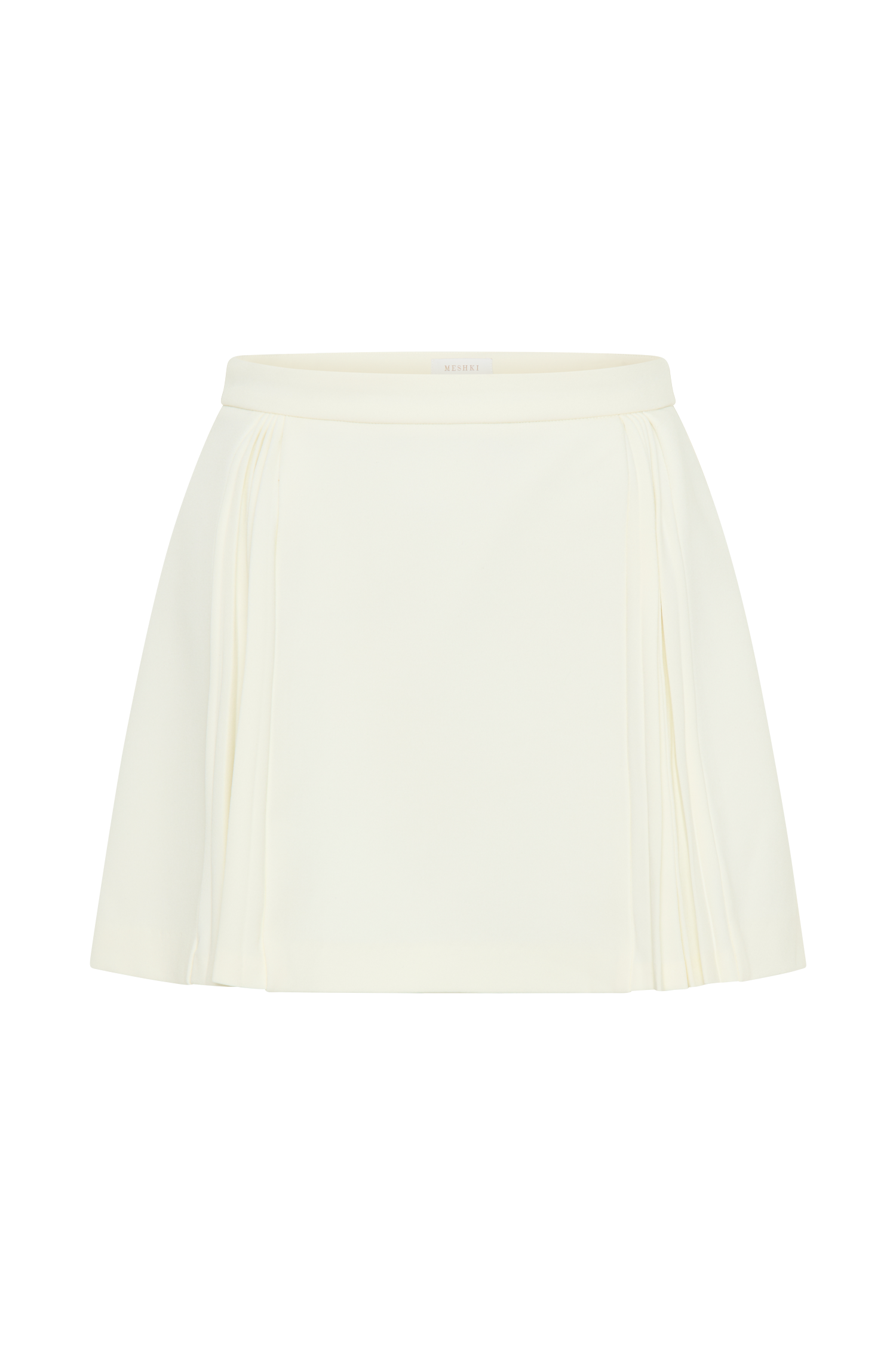 Melinda Mini Skirt With Pleats - Ivory | MESHKI