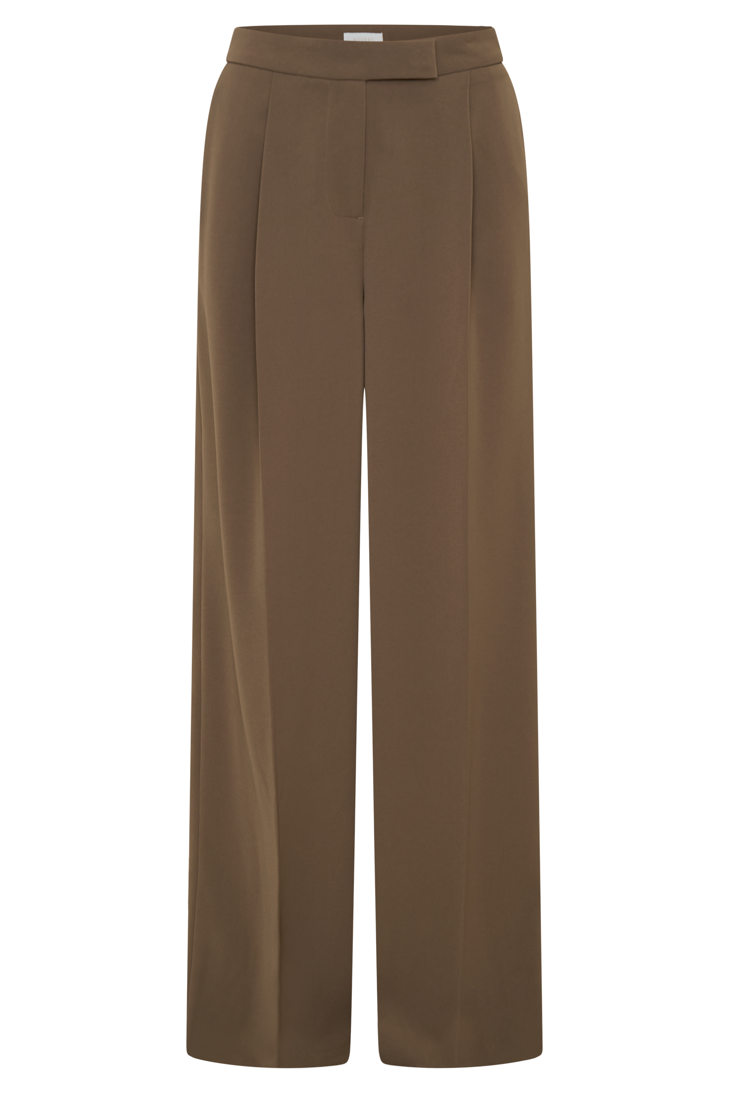 Layered Chiffon Scoop Neck Beaded Pantsuit Brown