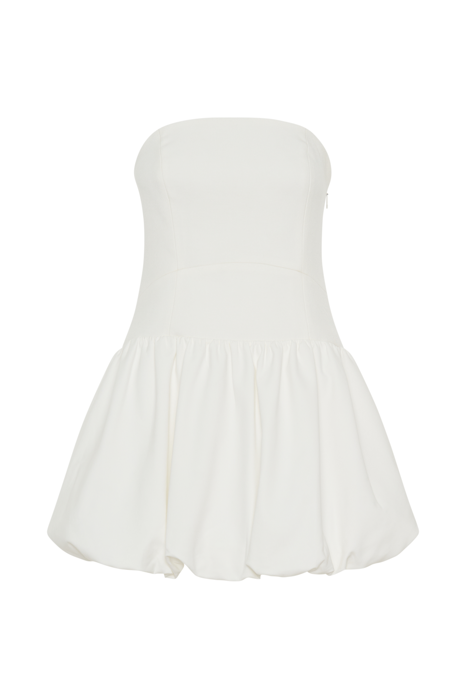 Clementina Strapless Bubble Mini Dress - White | MESHKI Clementina Strapless Bubble Mini Dress - White | MESHKI