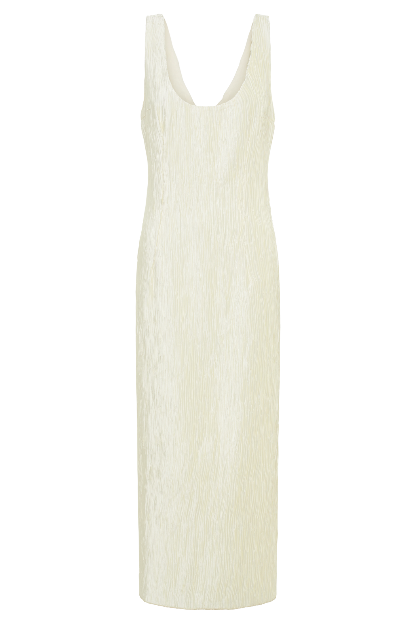 Theia Plisse Maxi Dress - Ivory