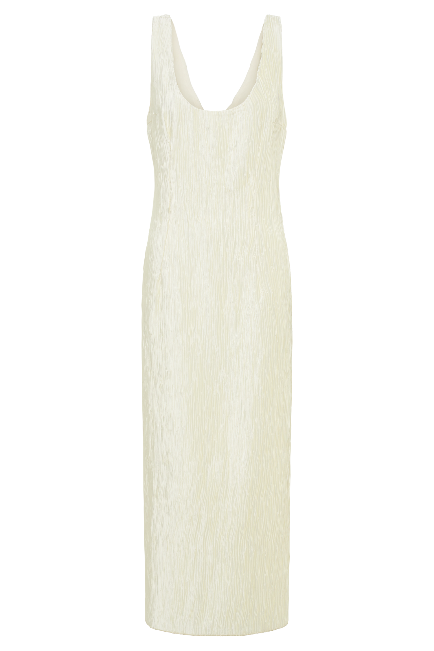 Theia Plisse Maxi Dress - Ivory #7