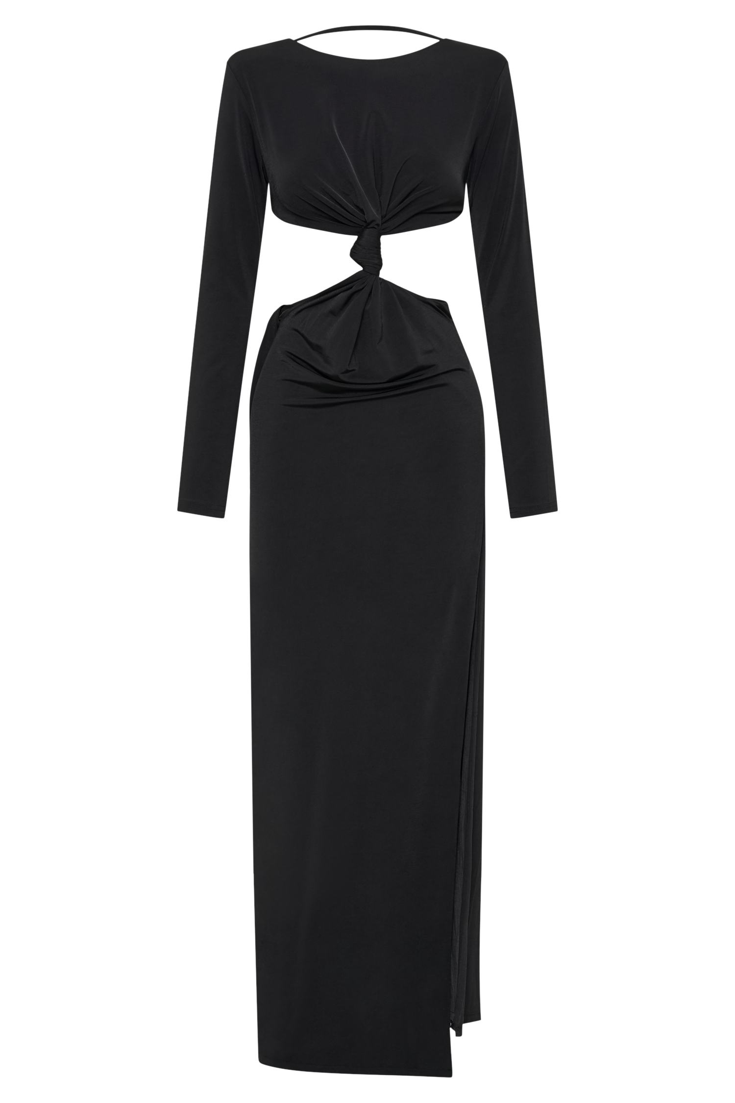 Kiandra Slinky Knot Maxi Dress - Black #9